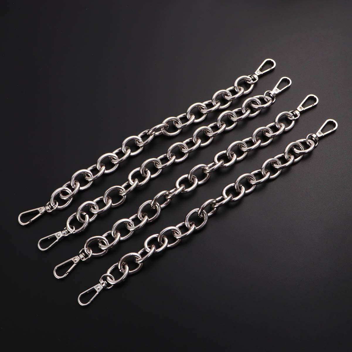 4 Pcs DIY Tote Bag Straps - Flat Iron Chain Strap for Handbags, Messenger Bags & Purses - Adjustable Replacement Straps for Women's Bags (Perfect for Shopping, Travel & Everyday Use)