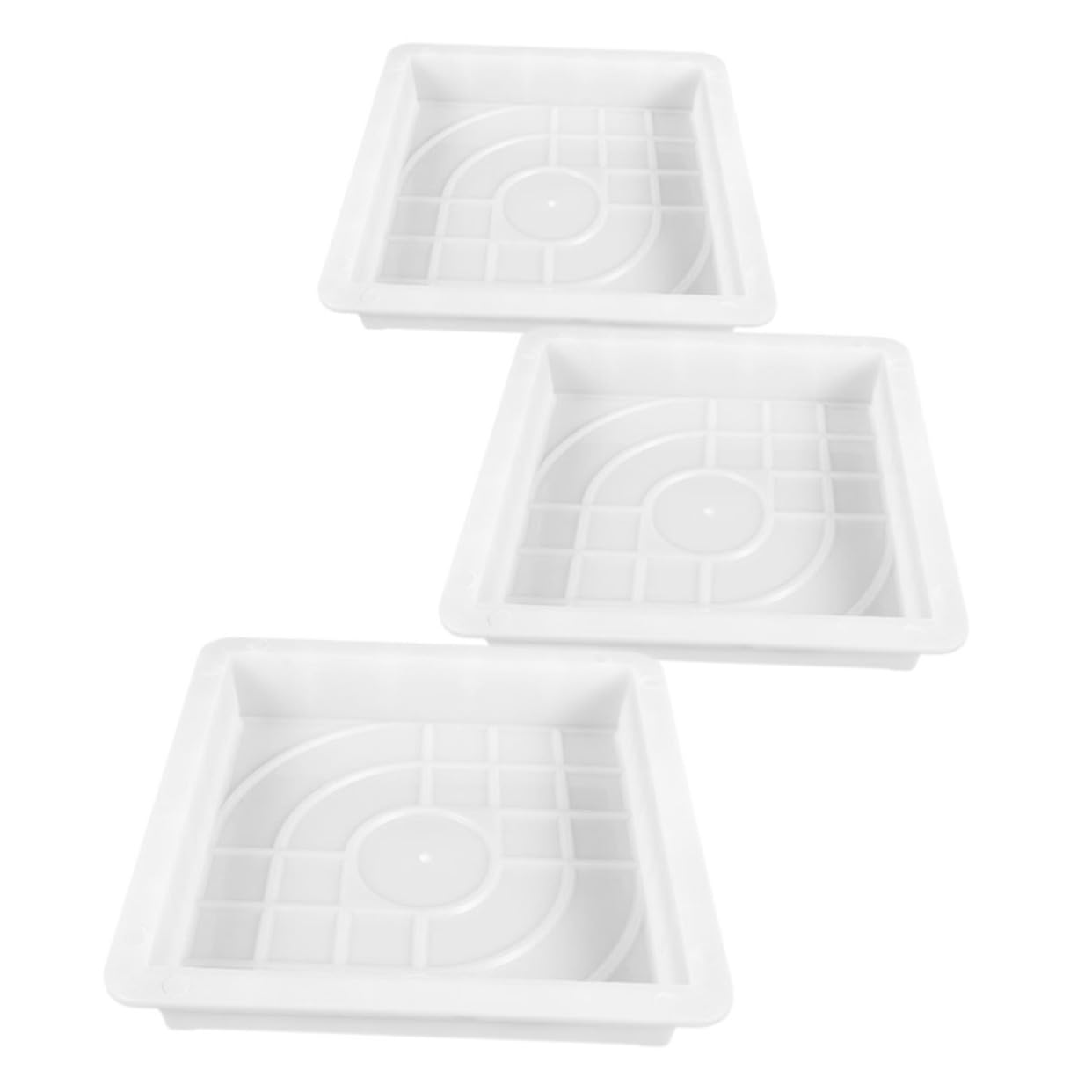 3pcs Reusable Cement Brick Molds - Durable Plastic Path Maker for Concrete Paving, Garden Pathways & DIY Landscaping - Perfect for Walkways, Patios and Outdoor Decor Projects