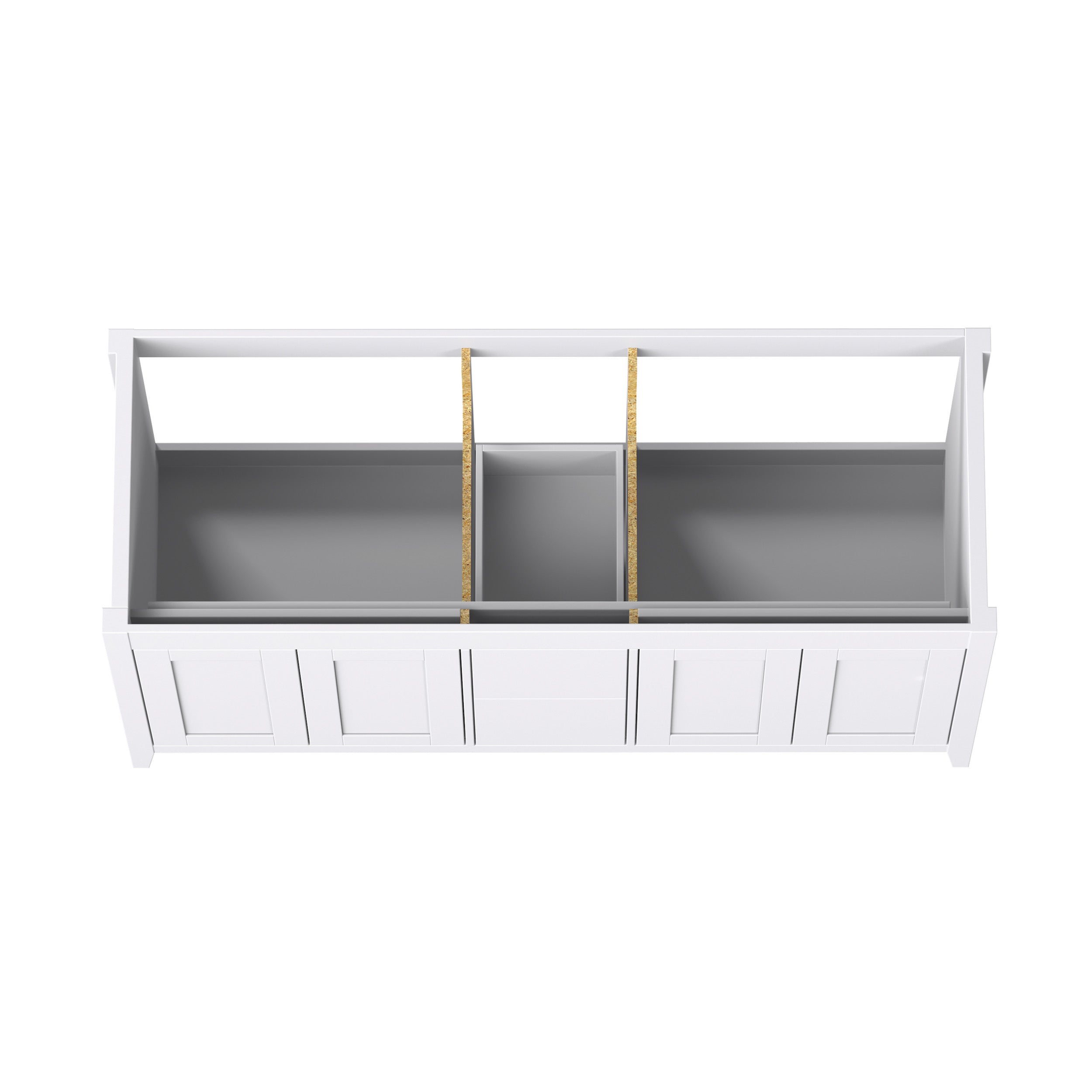 Novara 60-Inch Double Sink Bathroom Vanity with Quartz Countertop - White Modern Bathroom Cabinet for Master Bath & Powder Room