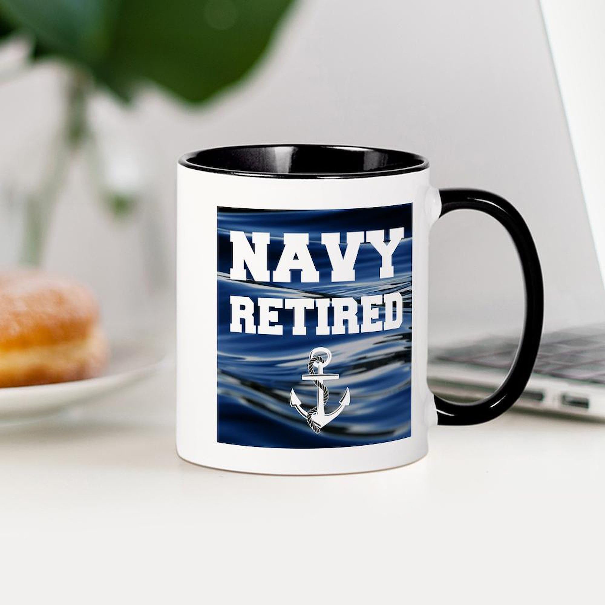 Navy Retired Ceramic Coffee Mug 11 oz (325 ml) - Perfect for Veterans, Military Gifts & Office Use - CafePress