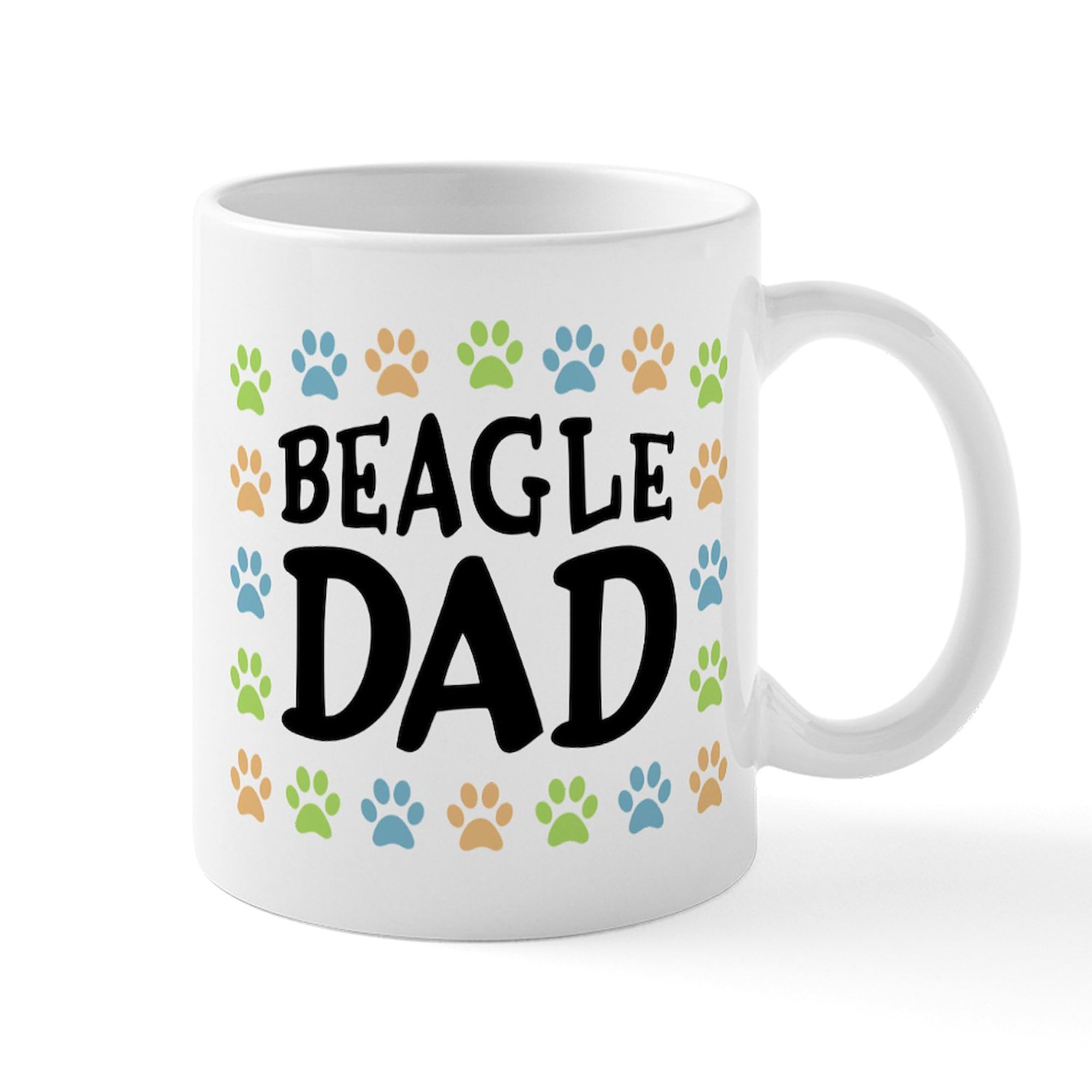 Beagle Dad 11 oz (325 ml) Ceramic Coffee Mug - Perfect Gift for Dog Lovers, Fathers Day & Office Use - Microwave & Dishwasher Safe