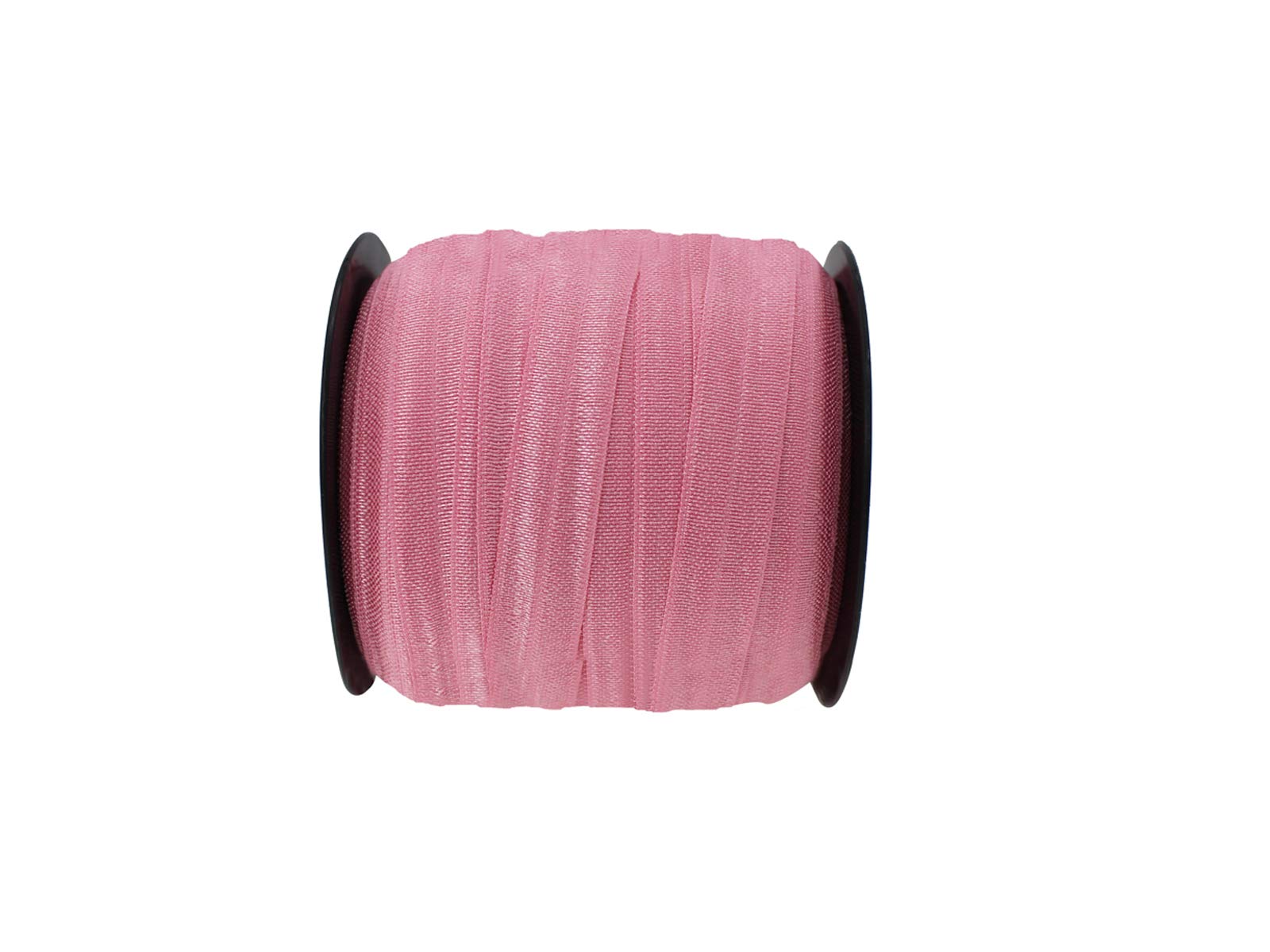 Deep Pink Fold Over Elastic 5/8 inch (15mm) - 40 Yards Sewing Elastic Bands for Headbands, Hair Ties, DIY Crafts & Clothing - Stretchy Ribbon Trim for Girls' Bows, Apparel & Sewing Projects - Perfect for DIY Fashion, Baby Clothes & Handmade Accessories