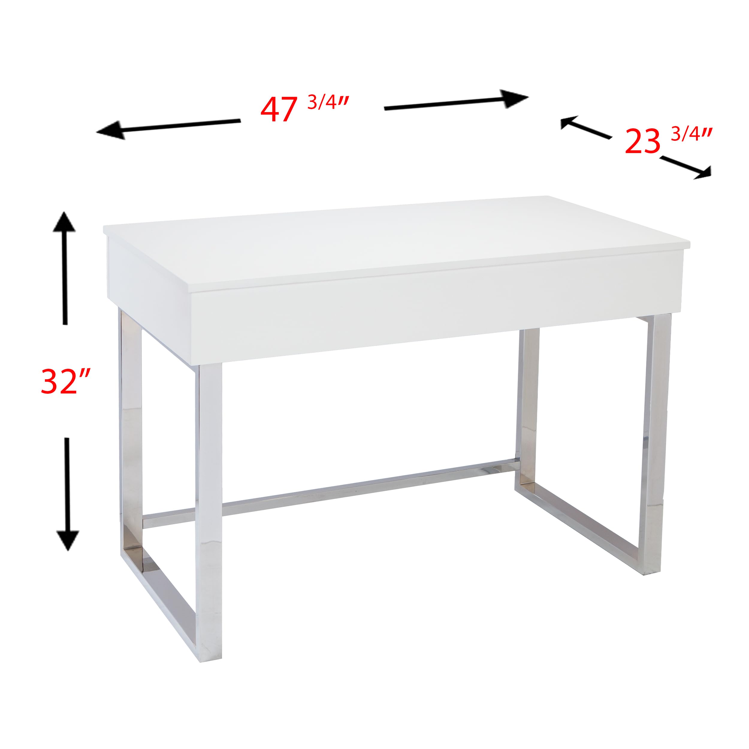SEI Furniture Inman Adjustable Height Sit-Stand Desk - Electric Standing Desk with Memory Presets, White - Perfect for Home Office & Workspace Ergonomics