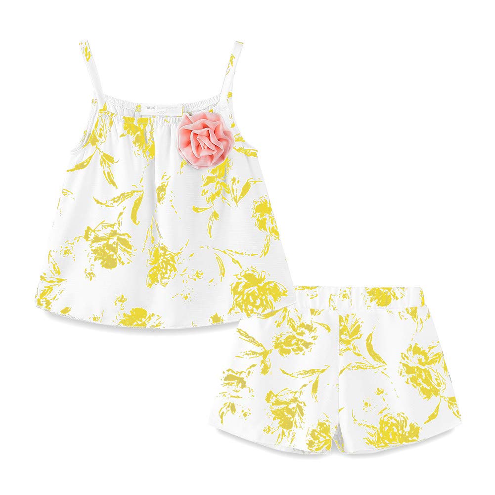 Mud Kingdom Girls Summer Outfits - Cute Shorts & Tops Set for Toddlers & Kids | Perfect for Beach, Vacation & Playtime