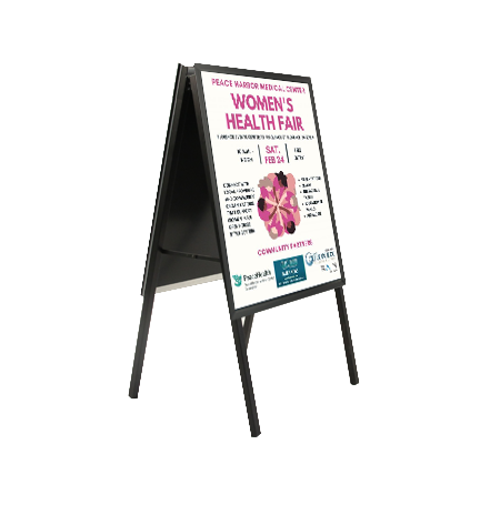 18x18 A-Frame Sign Holder with Security Screws | 1 1/4