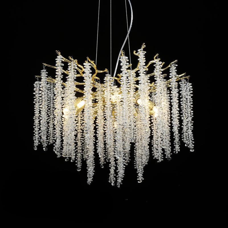 Elegant Albero Crystal Chandelier - Modern Luxury Ceiling Light Fixture for Dining Room, Living Room & Bedroom Decor