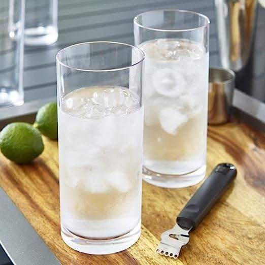 Yanmai 6-Pack 300ml Unbreakable Plastic Drinking Glasses - Clear BPA-Free Cups for Water, Juice, Soda & Cocktails - Perfect for Parties, Picnics, Restaurants & Outdoor Use