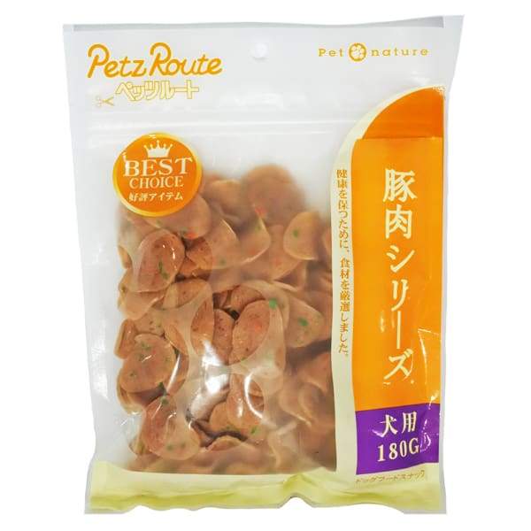 Petz Route Pork Chips with Vegetables - Healthy Natural Dog Treats 180g - Perfect for Training, Rewards & Dental Care for Small to Medium Dogs