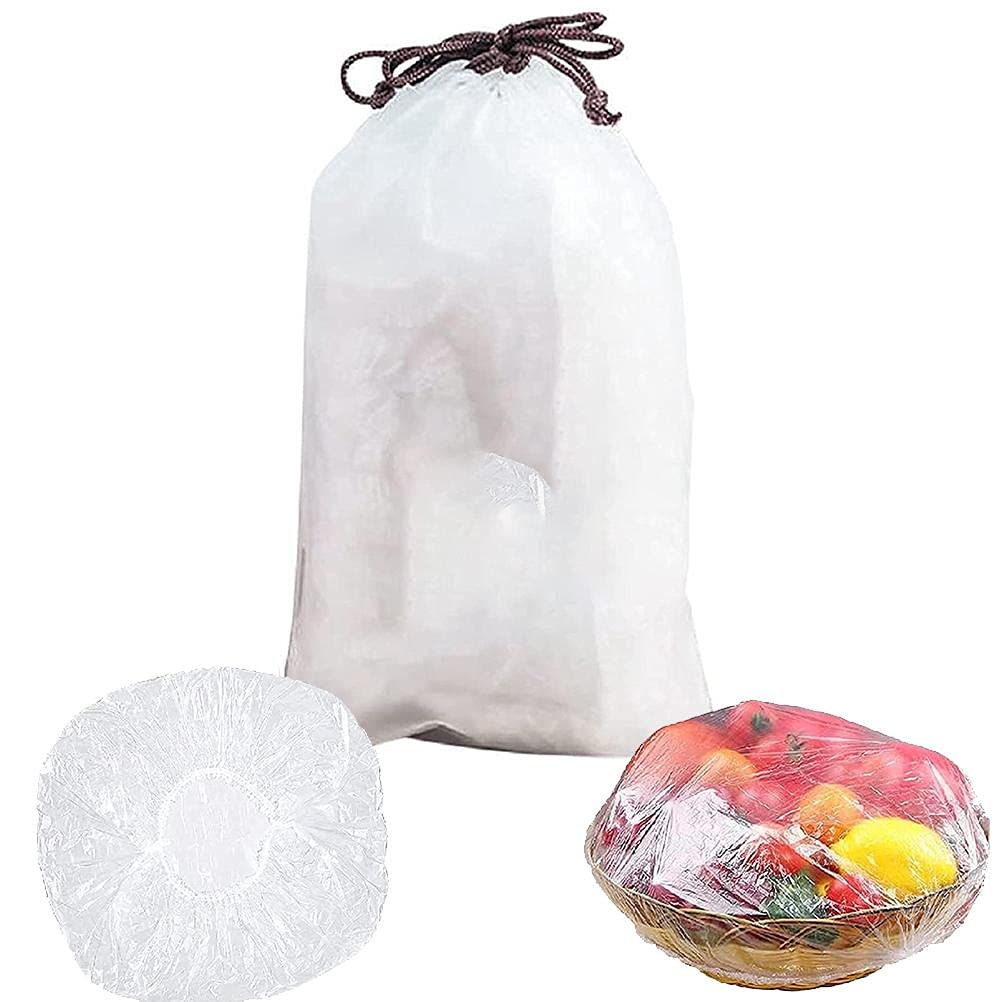 Osuner Reusable Waterproof Food Storage Bags - Clear Plastic Sealing Bags with Elastic Stretch Adjustable Lids for Fresh Keeping | Perfect for Meal Prep, Leftovers, Fruits & Vegetables Storage in Kitchen, Fridge & Pantry
