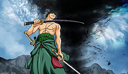 Handmade One Piece Roronoa Zoro Katana - YAMA ENMA Purple Blade Samurai Sword | Japanese Anime Cosplay Weapon | Perfect Gift for Men & Women | Collectible, Display & Cosplay Use