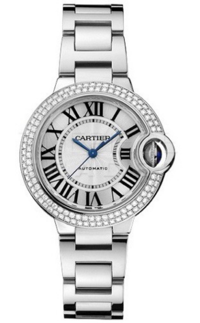Cartier Ballon Bleu 18K White Gold Diamond Ladies Watch - Luxury Women's Timepiece for Formal Events & Special Occasions