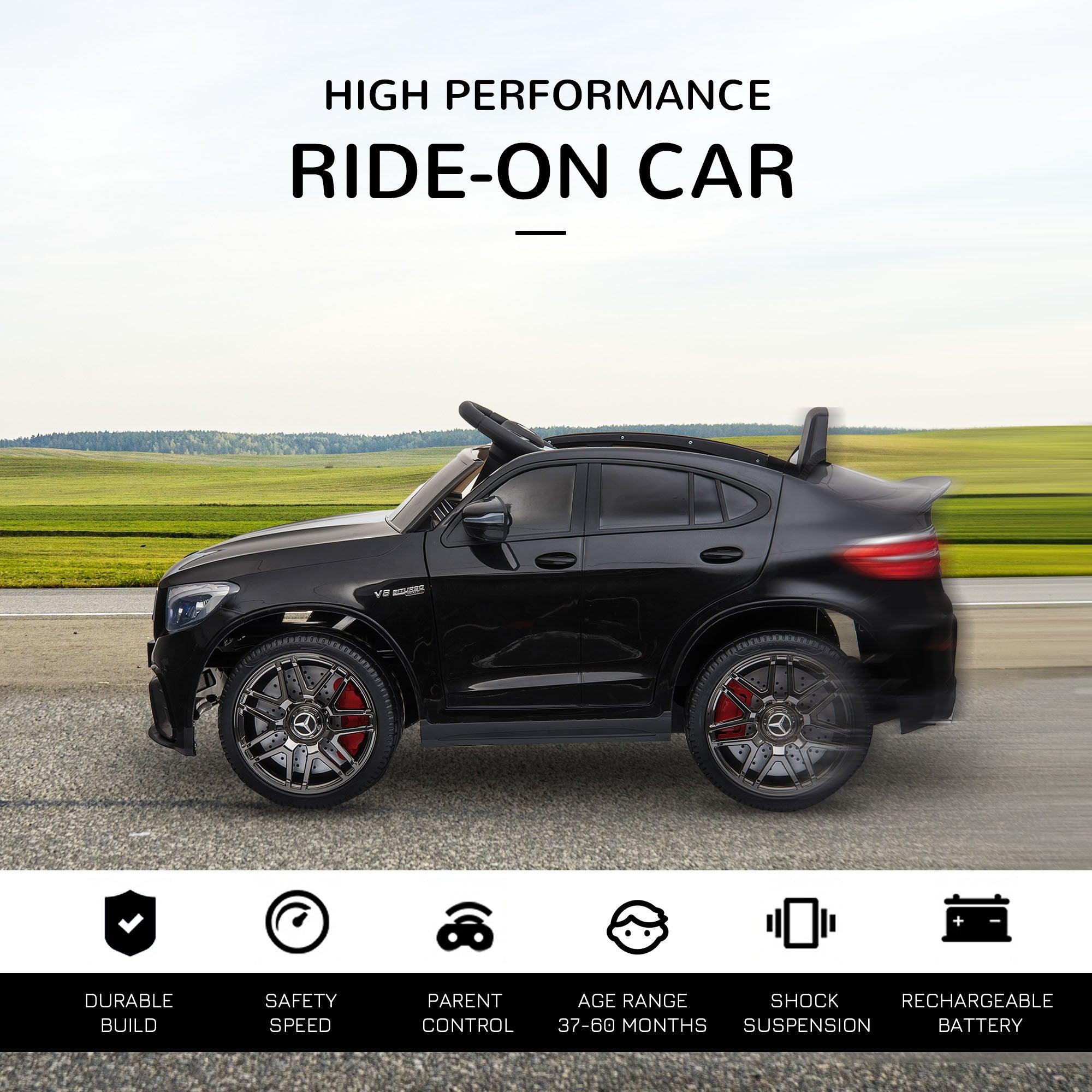 12V Electric Ride On Car for Toddlers - Mercedes Benz AMG GLC63S Coupe Style with Parent Remote Control | 2 Speed Modes, MP3 Player, LED Lights, Horn & Music | Perfect for Birthday Gifts & Outdoor Play
