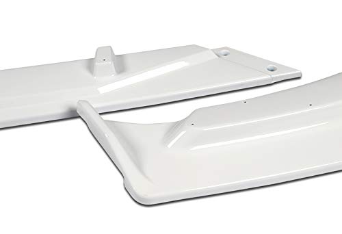 EPARTS Front Bumper Body Kit Spoiler Lip for 2019-2021 Chevrolet Malibu - Painted White Replacement Part - Perfect for Car Upgrades & Street Racing Style