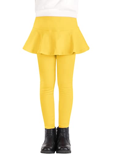 BOOPH Girls Winter Fleece Lined Leggings - Toddler Kids Warm Flare Skirt with Pants - Cozy Outfit for Playdates, School & Winter Activities