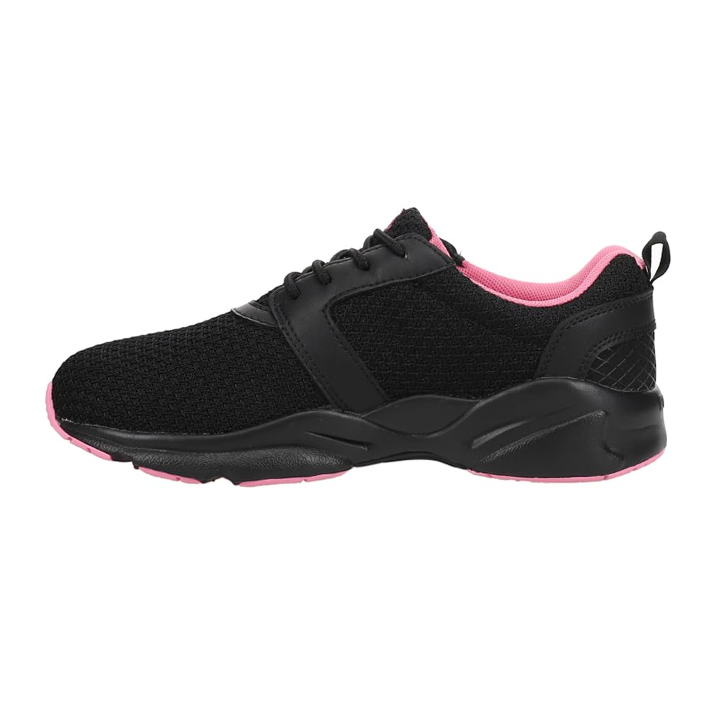 Propét Women's Stability X Walking Sneakers - Comfortable Supportive Shoes for Walking & Daily Wear - Black - Size 11 D - Ideal for Walking, Travel & Work