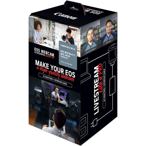 Canon EOS Webcam Accessories Starter Kit for EOS M50, M50 Mark II & M200 Mirrorless Digital Cameras - Perfect for Live Streaming, Video Conferencing & Content Creation