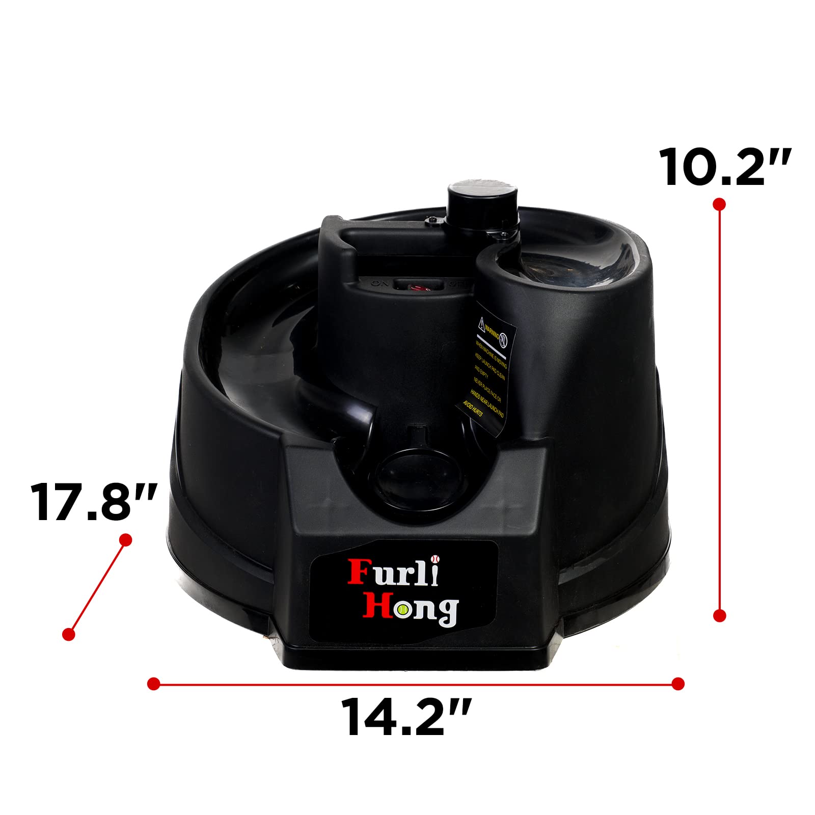 Rechargeable Baseball Pitching Machine with Extendable Ball Stacker - Adjustable Launching Heights for Regulation & Dimpled Balls - Perfect for Batting Practice & Baseball Training for All Ages - Ideal for Backyard, Field, and Team Practice Sessions