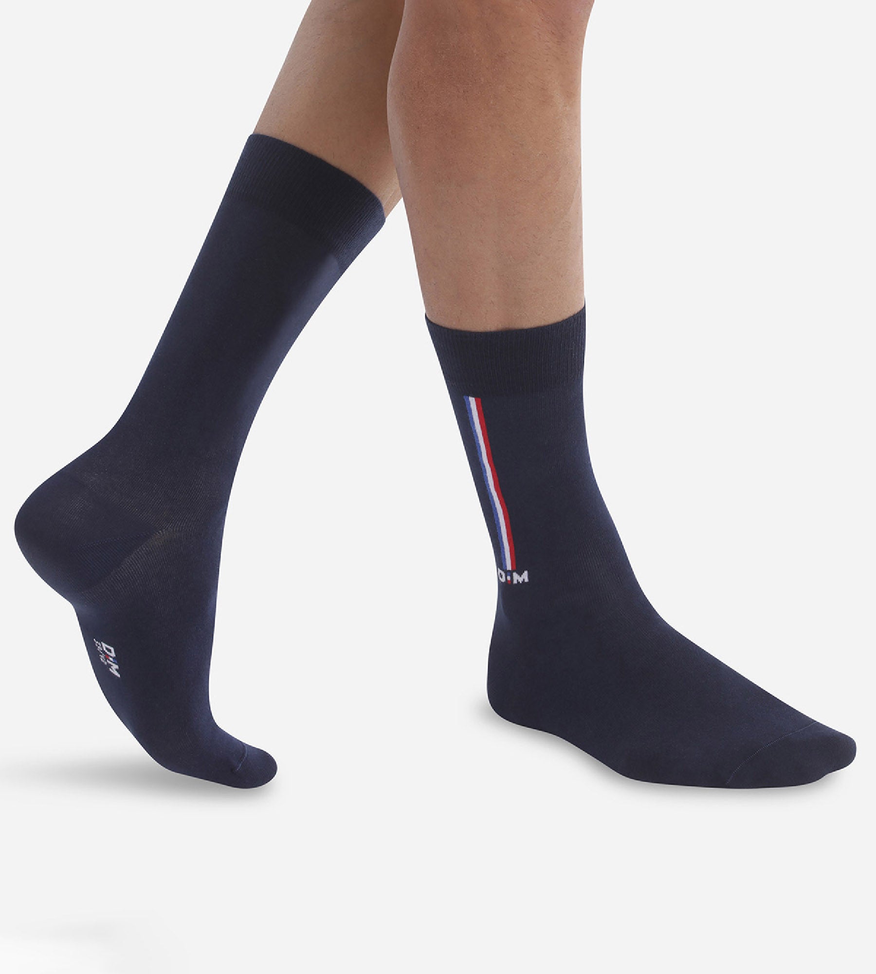Men's Cotton Socks with Flag Pattern - Comfortable Blue Crew Socks for Casual Wear & Sports | Monsieur Dim