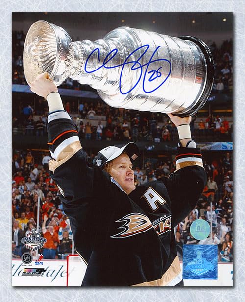 Chris Pronger Autographed Anaheim Ducks Hockey Stanley Cup Champion 8x10 Photo - Perfect for Sports Memorabilia Collectors & Hockey Fans Display