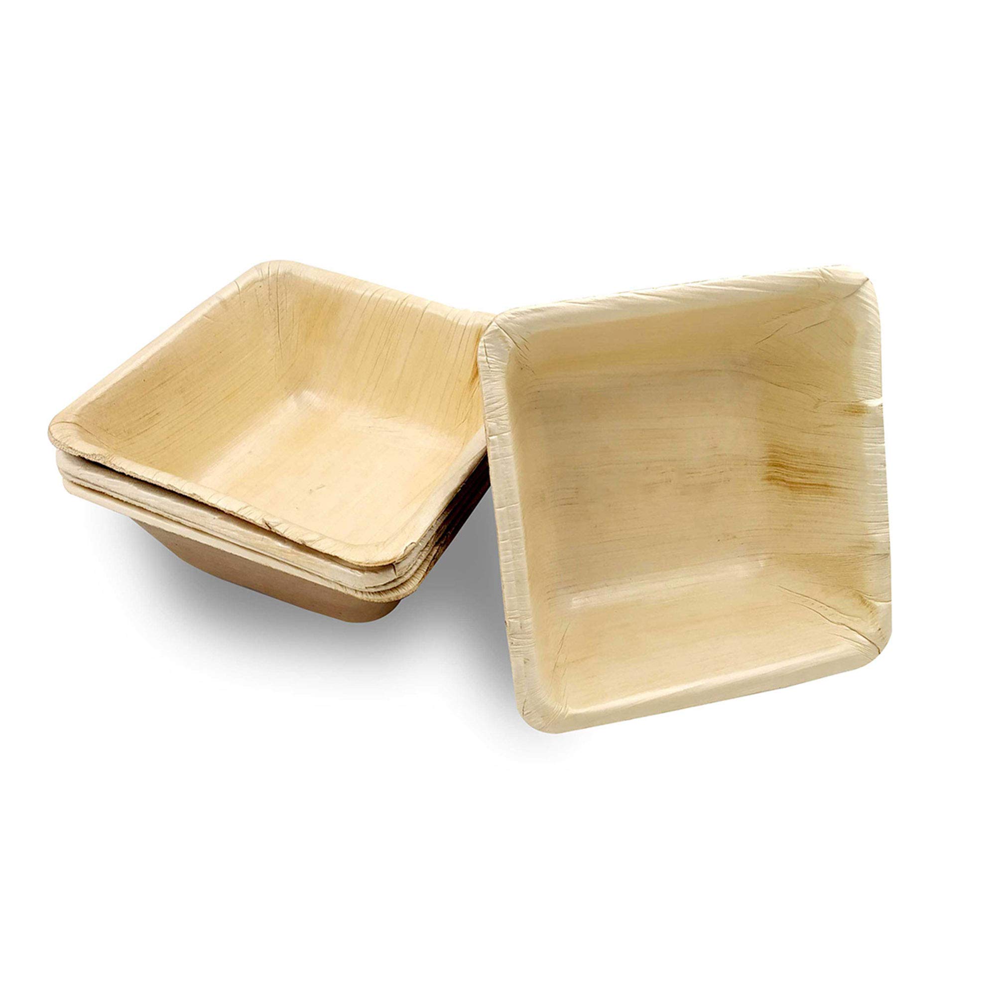 Eco-Friendly Palm Leaf Plate Set - 50 Guest Pack (150 Pcs) | 10 Inch Biodegradable Dinner Plates, 7 Inch Dessert Plates, 5 Inch Disposable Bowls for Soup/Salad | Perfect for Parties, Picnics, Weddings & Eco-Conscious Events