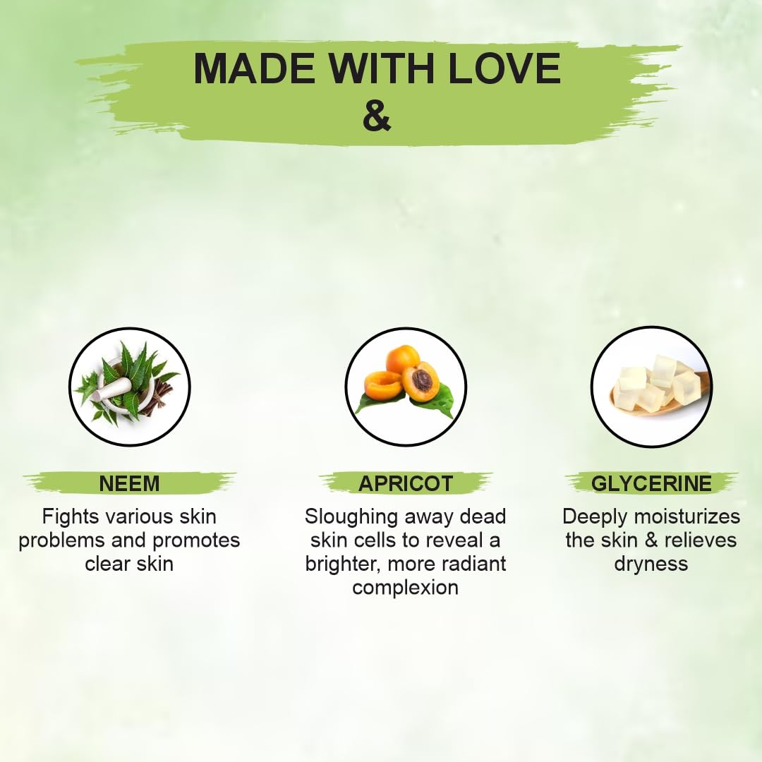 Nimbarka Neem Face Scrub 50ml - Pack of 2 | Natural Exfoliating Cleanser for Acne & Oily Skin | Daily Skincare Routine & Spa Treatment at Home