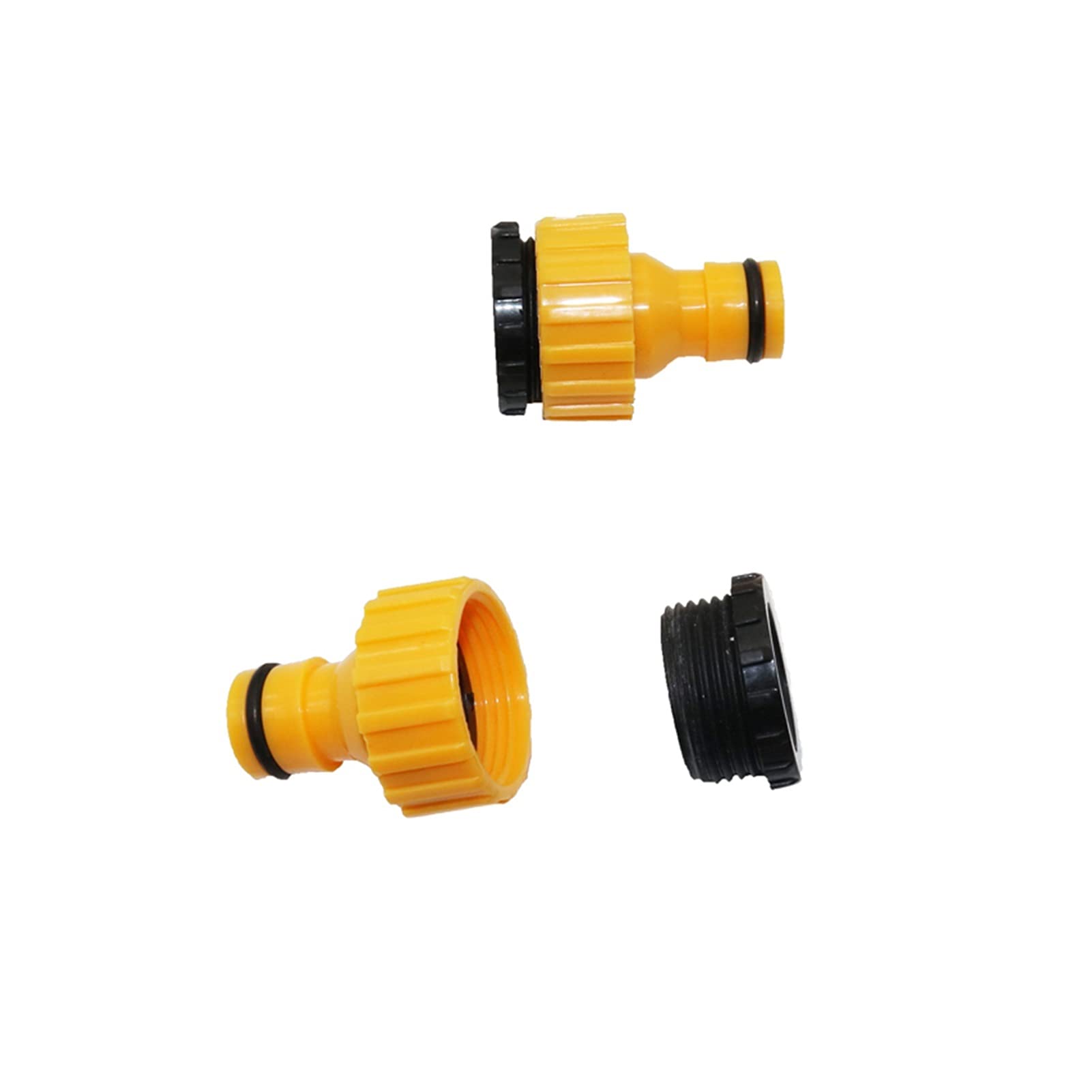 2-Pack Standard Faucet Hose Connector - Quick Connect for Washing Machine, Garden Sprinkler & Lawn Watering System - 3/4