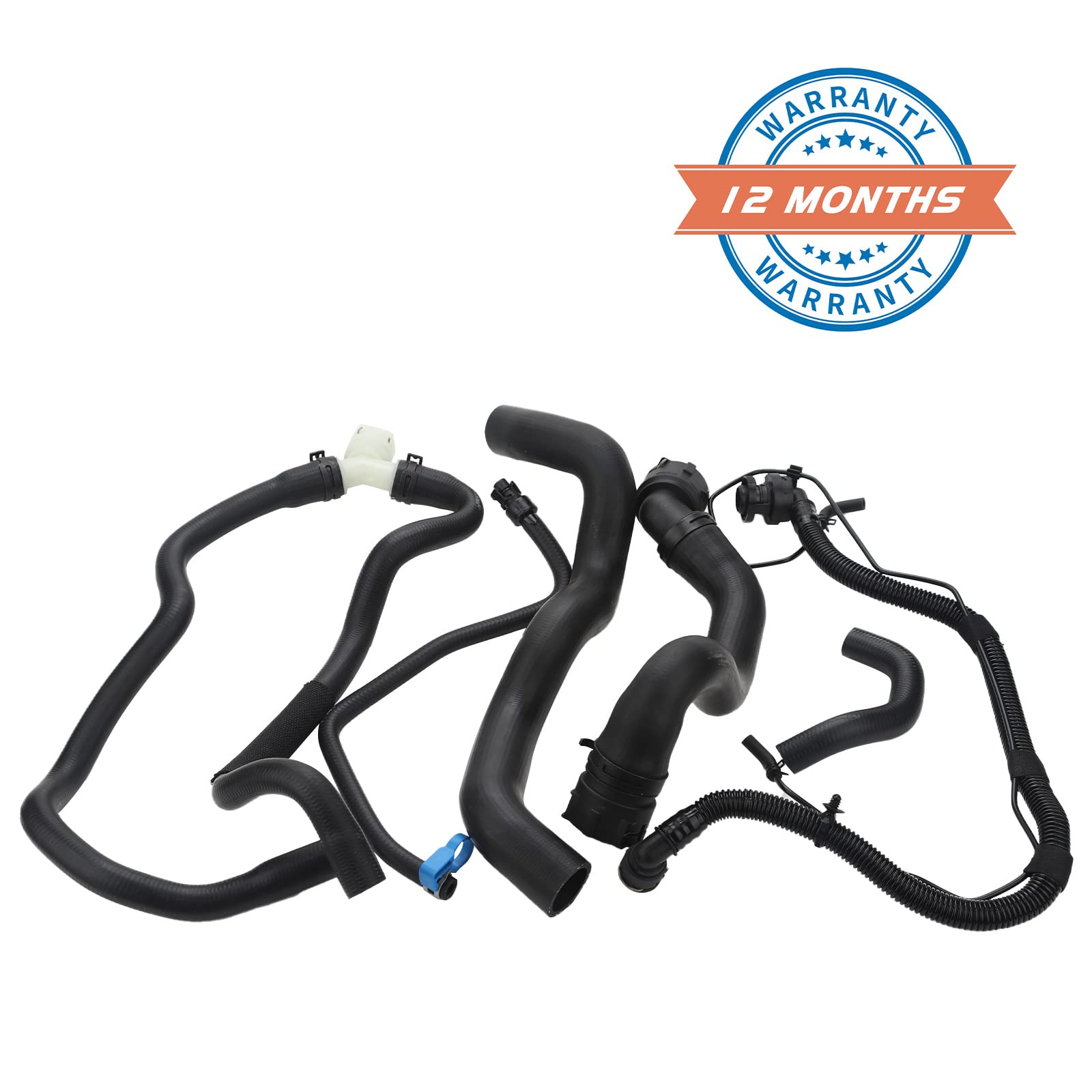 6-Piece Engine Radiator Coolant Hose Kit for 2011-2016 Chevy Cruze 1.4L - Includes Heater Hose, PCV Pipe & Coolant Inlet Hose - Replaces OEM #13251447, 13251435, 13291779, 94543097, 25193343, 55596898 - Perfect for Engine Cooling System Maintenance & Repair