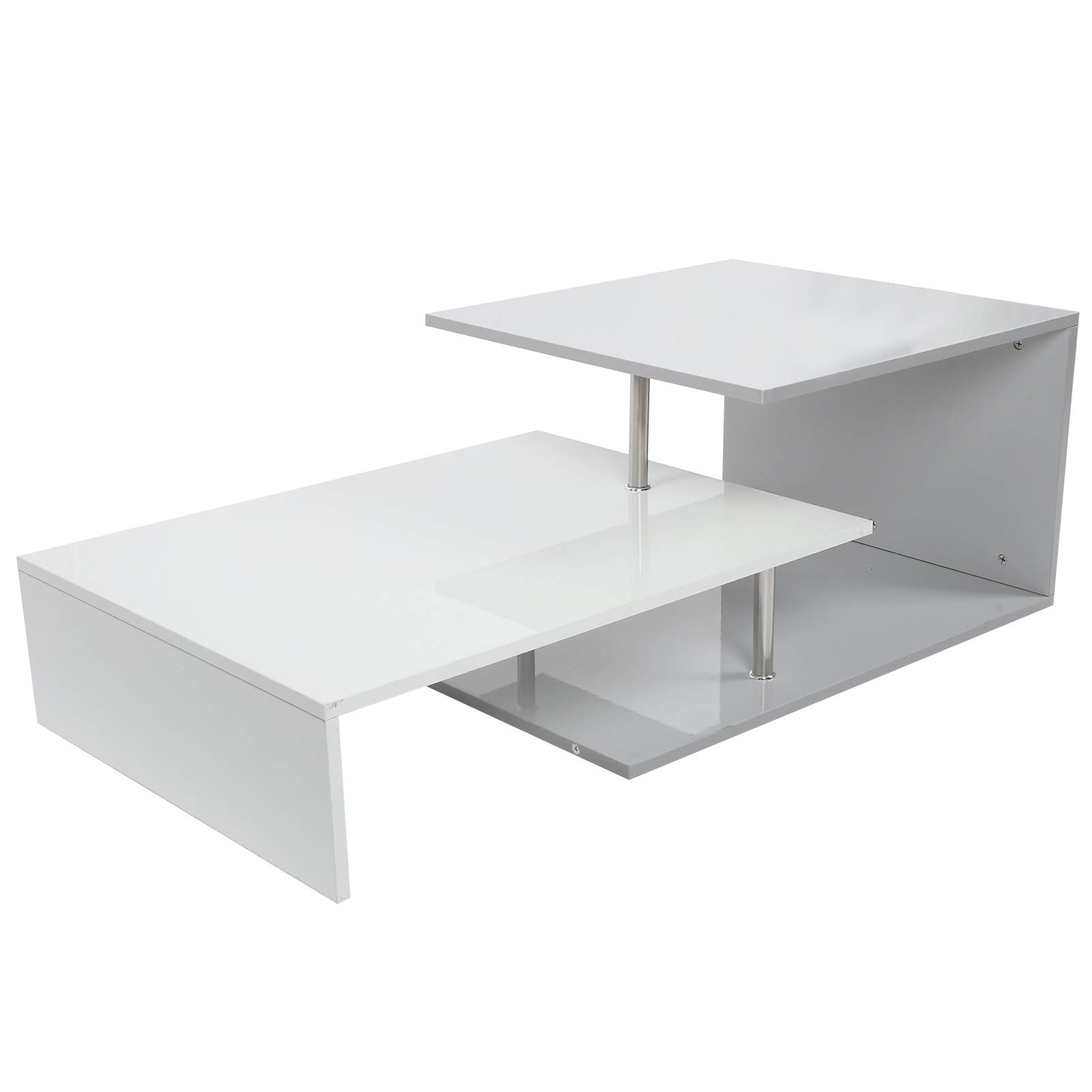 Modern Small Space Tea Table & End Table - Compact Side Table for Office, Living Room, Bedroom - Perfect for Tight Spaces & Home Decor