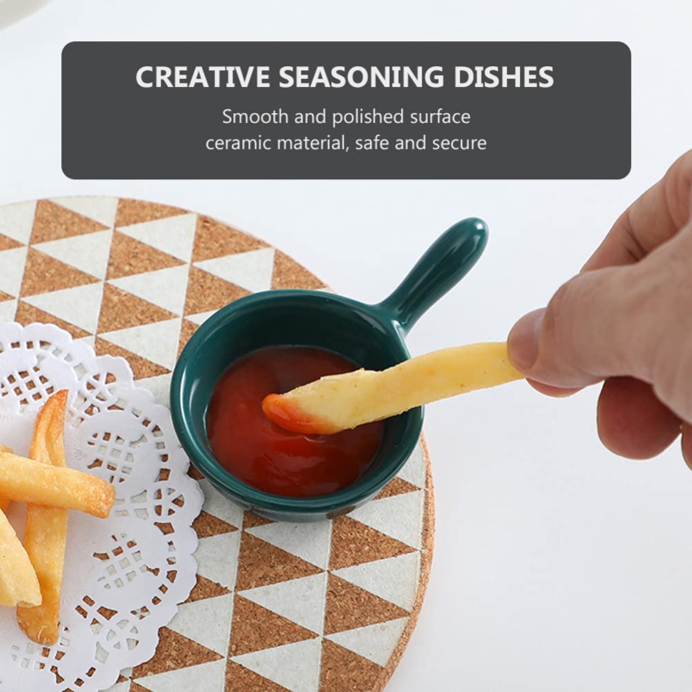 HEMOTON 5-Piece Mustard Dishes Set - Creative Snack & Dessert Plates for Condiments, Sauces, Dips | Perfect for Party Serving, BBQ, Picnics & Home Dining