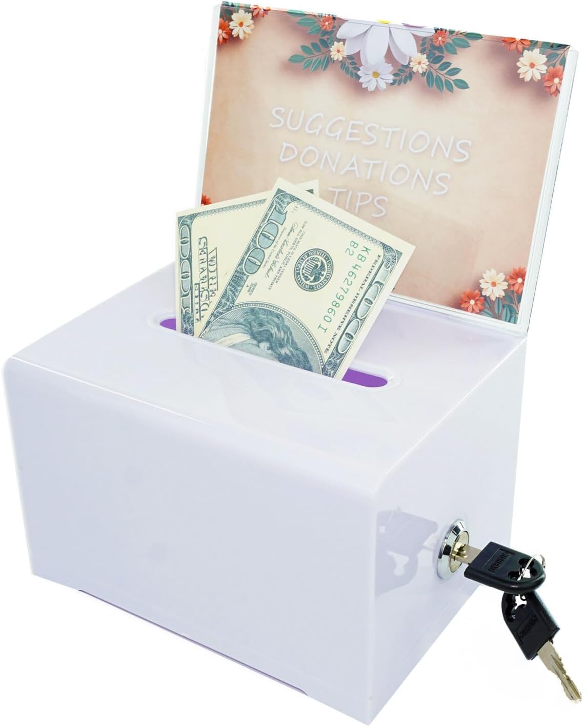 SHUMEI Locked Suggestion & Donation Box - Secure Voting Box for Schools, Bars, Associations & Fundraising Events | Perfect for Anonymous Suggestions, Charity Donations and Community Voting