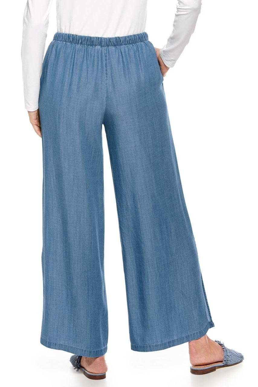 Coolibar UPF 50+ Women's Sun Protective Wide Leg Pants - Lightweight, Breathable & UV Blocking for Beach, Travel & Outdoor Activities