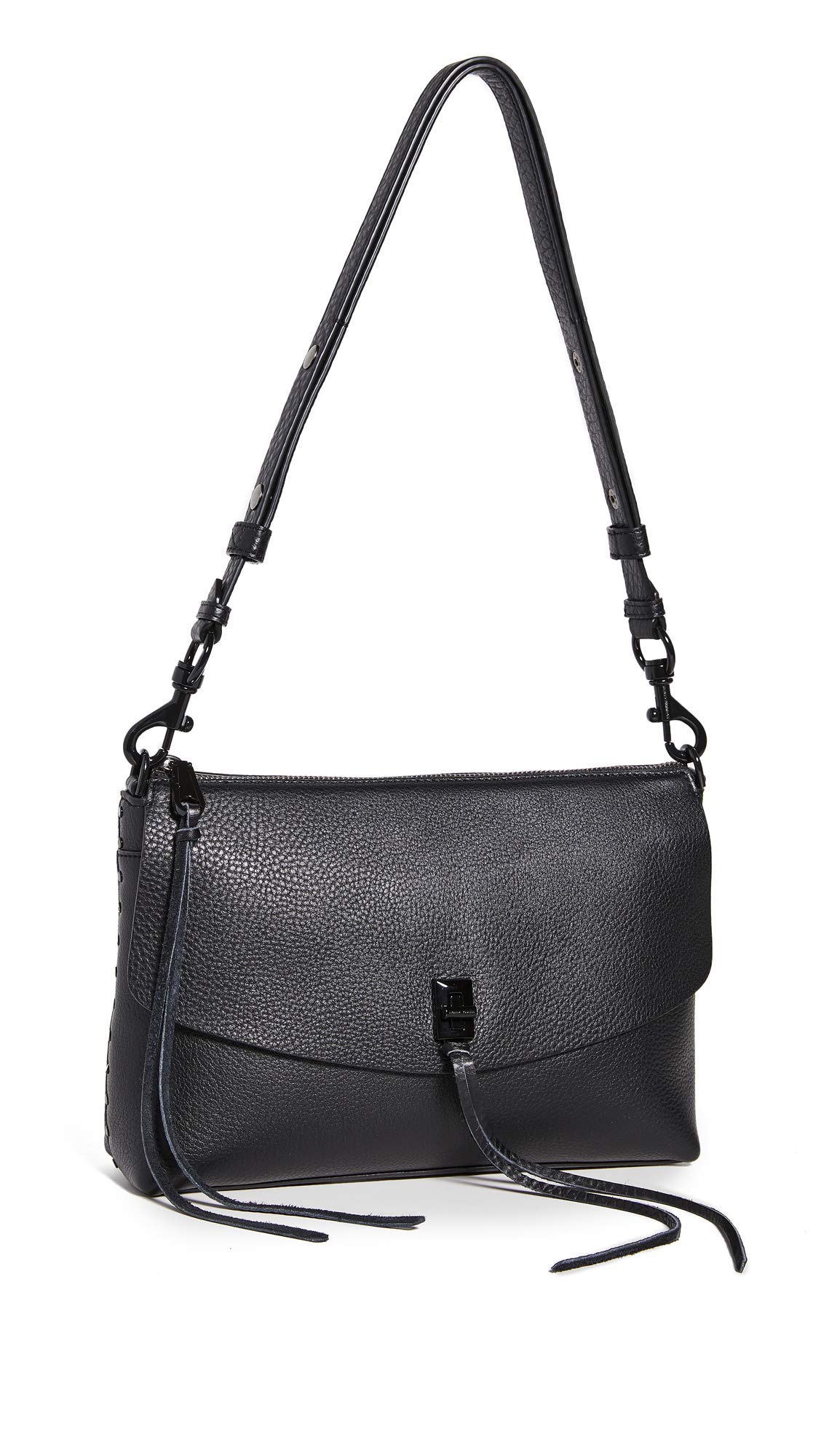 Rebecca Minkoff Darren Top Zip Shoulder Bag for Women - Genuine Leather Crossbody Purse with Adjustable Strap | Perfect for Work, Travel & Everyday Use