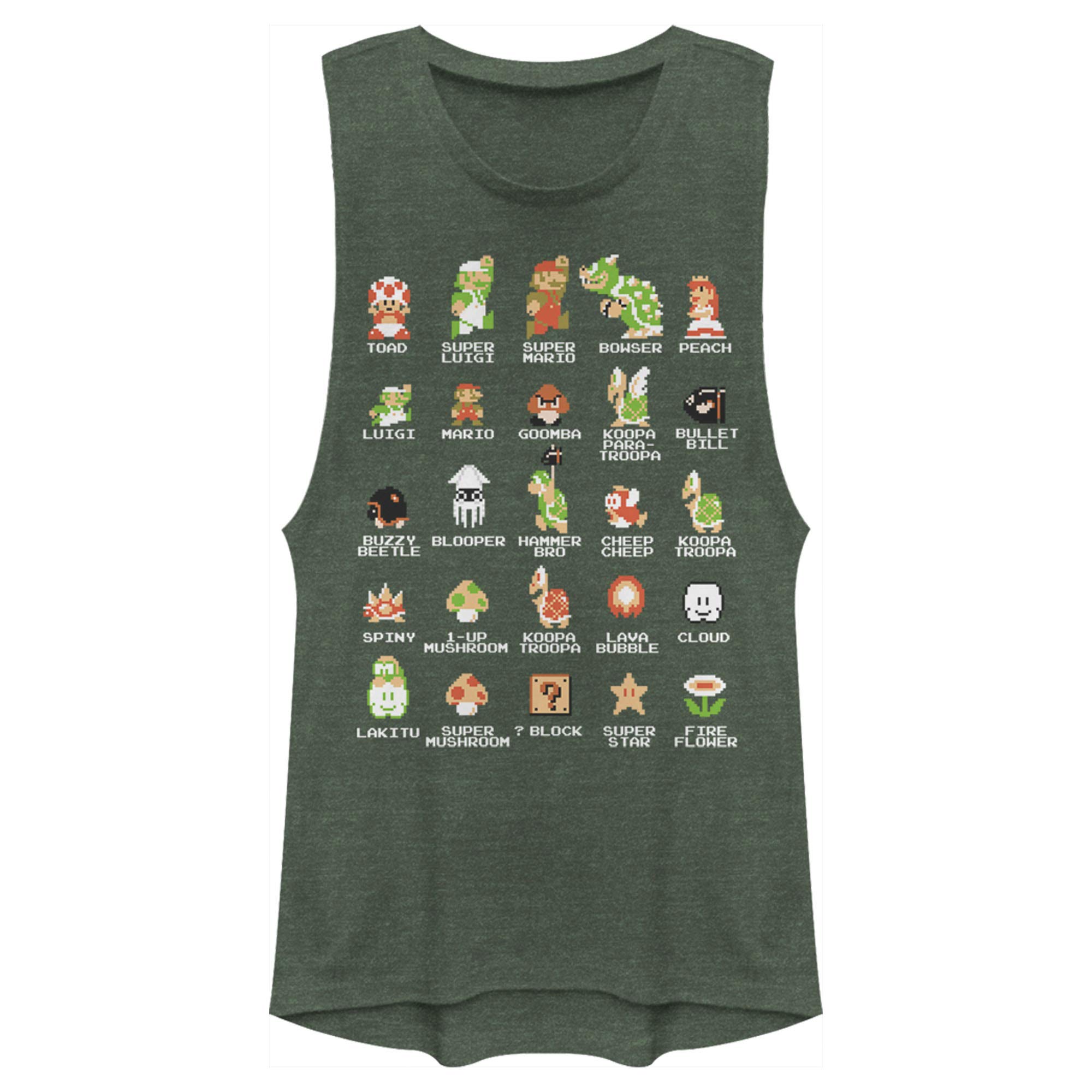 Nintendo Pixel Cast Festival Muscle T-Shirt for Women - Retro Gaming Graphic Tee - Perfect for Cosplay, Conventions & Casual Wear