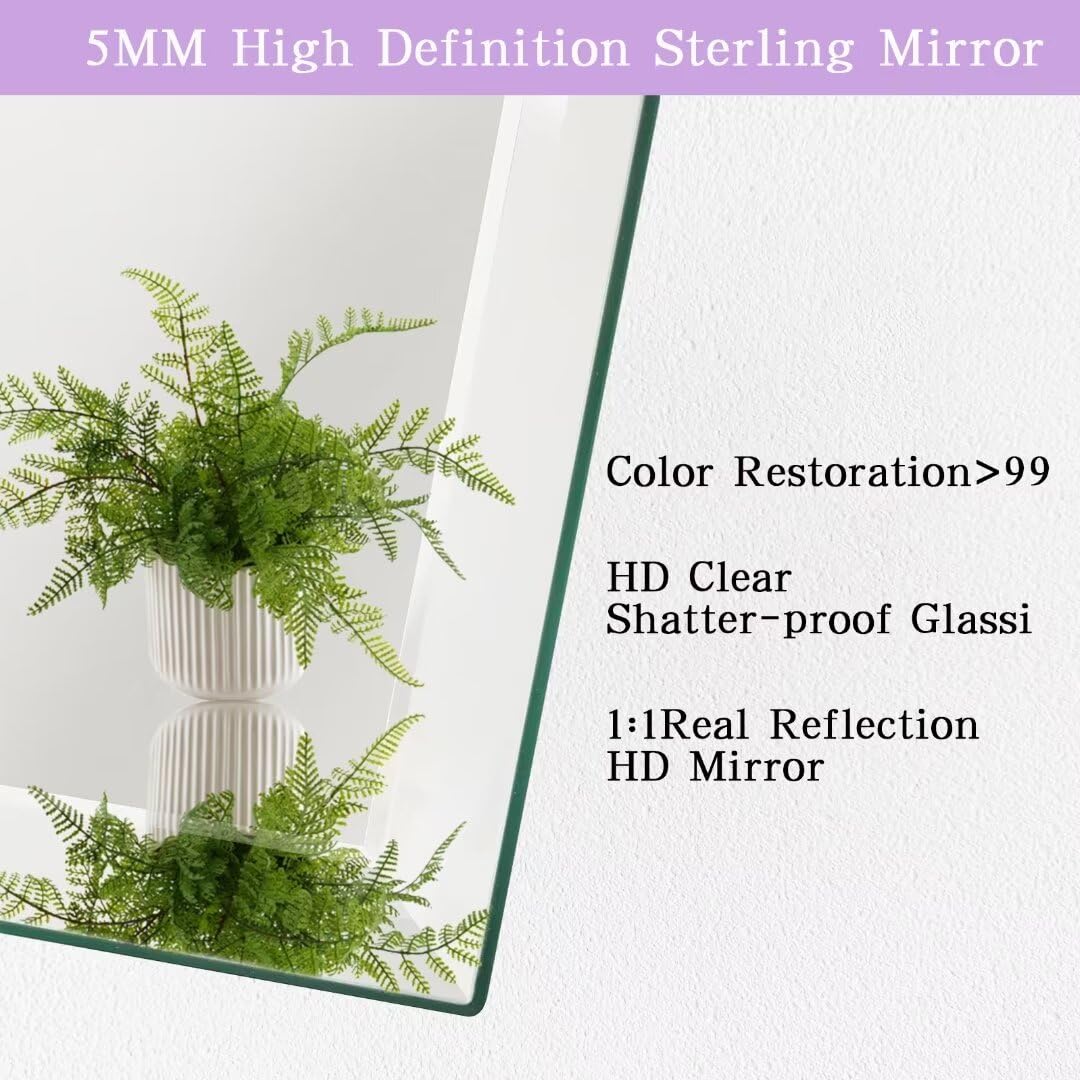 DOIMUSIM Frameless Bathroom Mirror 12