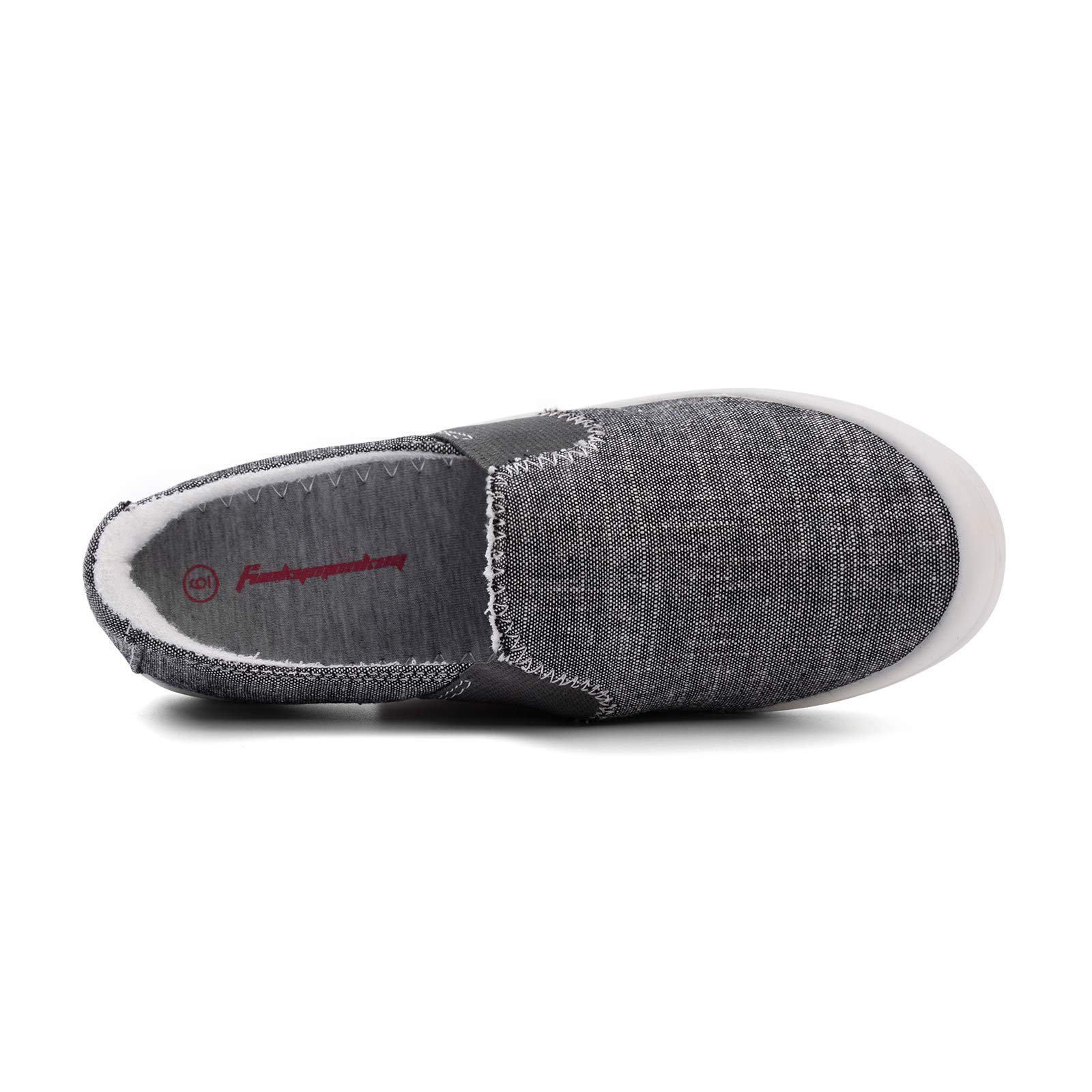 FunkyMonkey Women's Comfortable Low Top Canvas Slip-On Sneakers - Classic Casual Walking Shoes for Everyday Wear, Travel & Light Exercise