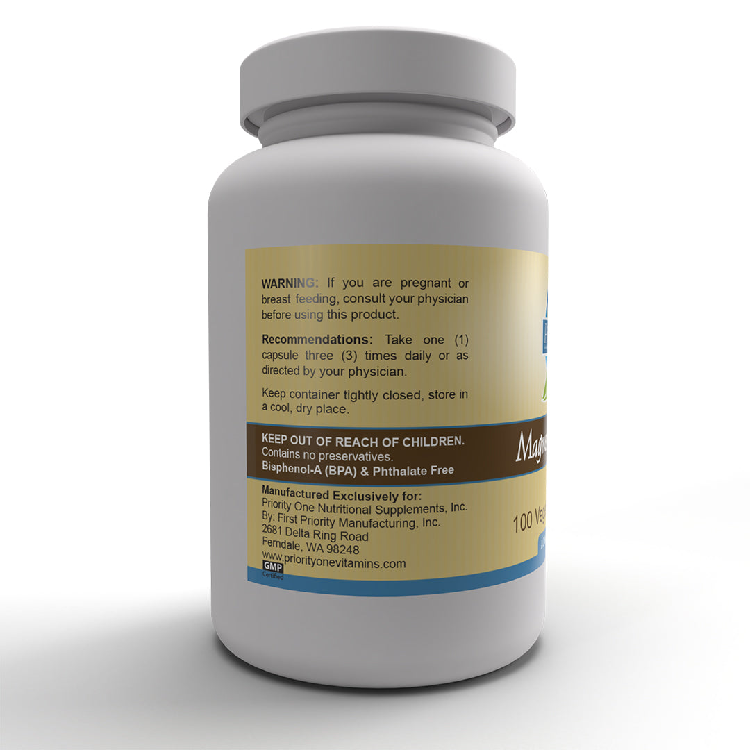 Magnesium Orotate Supplement - 100 Vegetarian Capsules for Muscle Recovery, Heart Health & Stress Relief | Supports Energy & Sleep