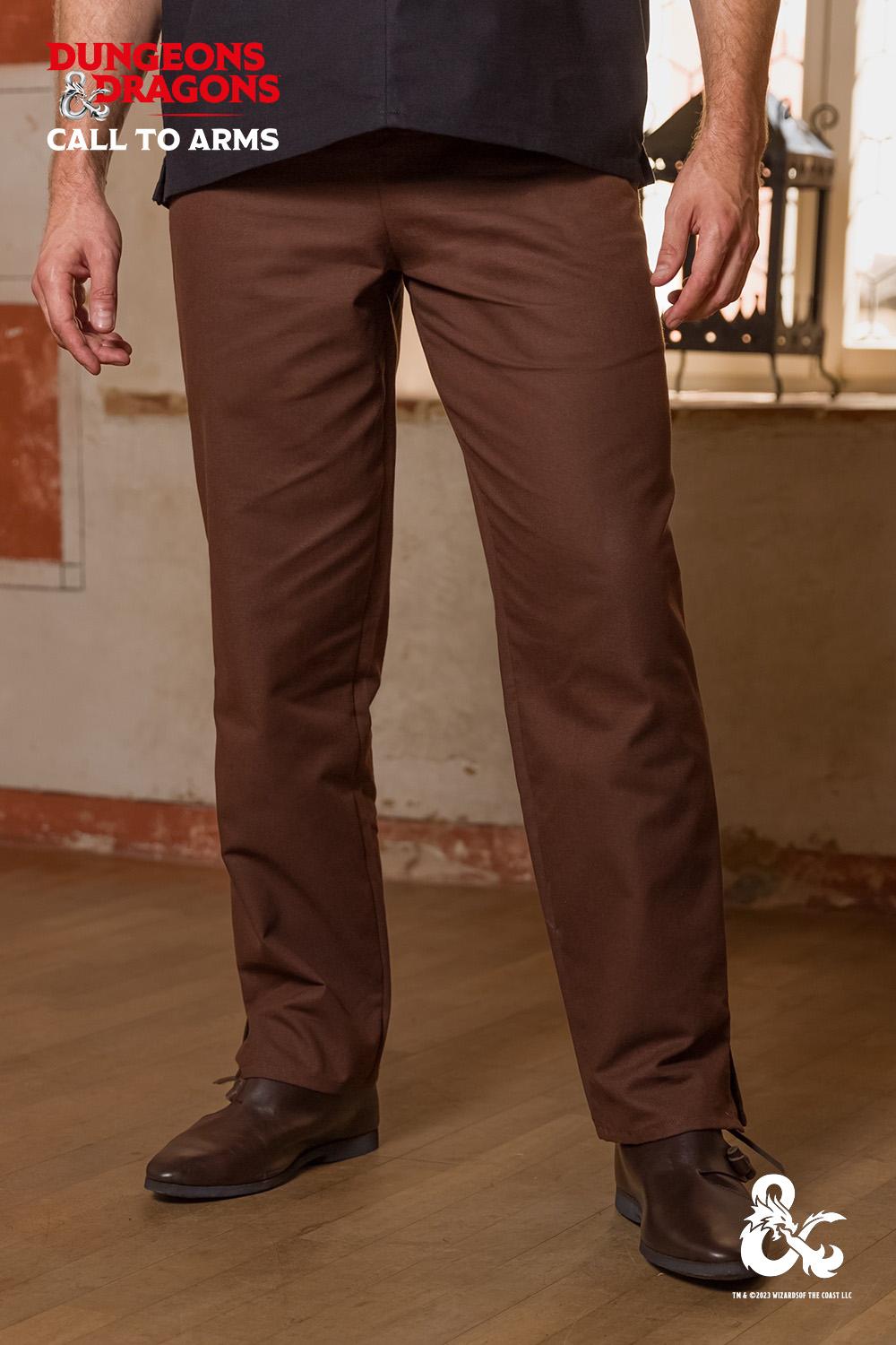 Dungeons & Dragons Rogue Pants - Brown Medieval Fantasy RPG Costume for LARP, Cosplay & Tabletop Gaming