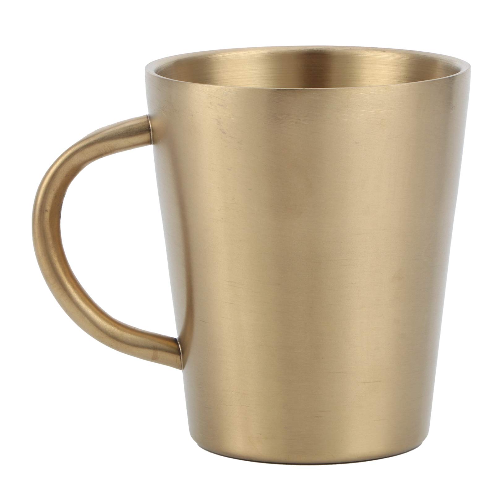 Premium 304 Stainless Steel Double Wall Insulated Mug - 300ml Leak-Proof Coffee Cup, Beer Tumbler & Travel Mug (Titanium Finish) - Ideal for Hot/Cold Drinks, Camping, Office & Outdoor Activities