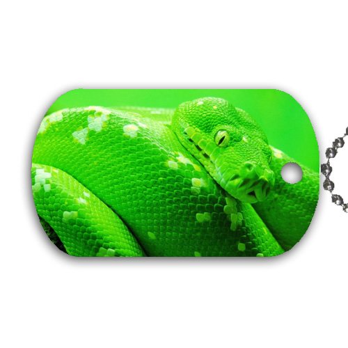 Snake Dog Tag Necklace with 30