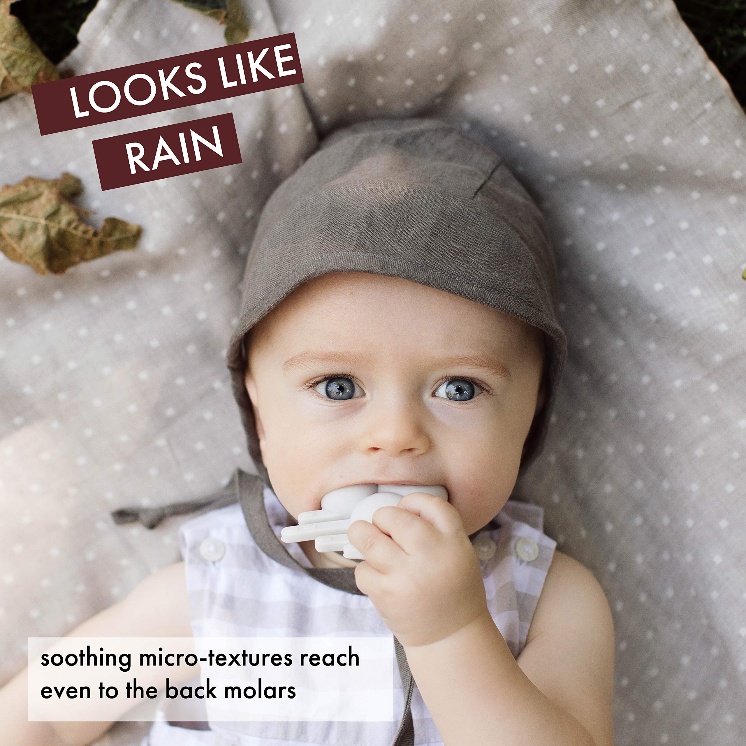 Doddle & Co. The Chew Teether with Poppable Bubbles - Baby Teething Toy for Toddlers & Newborns | Soothing Gum Relief, Easy Grip & Oral Development | Sensory Fidget Toy for Infants | Pack of 2 (Ant + Rain) | Perfect for On-the-Go, Playtime & Teething Relief