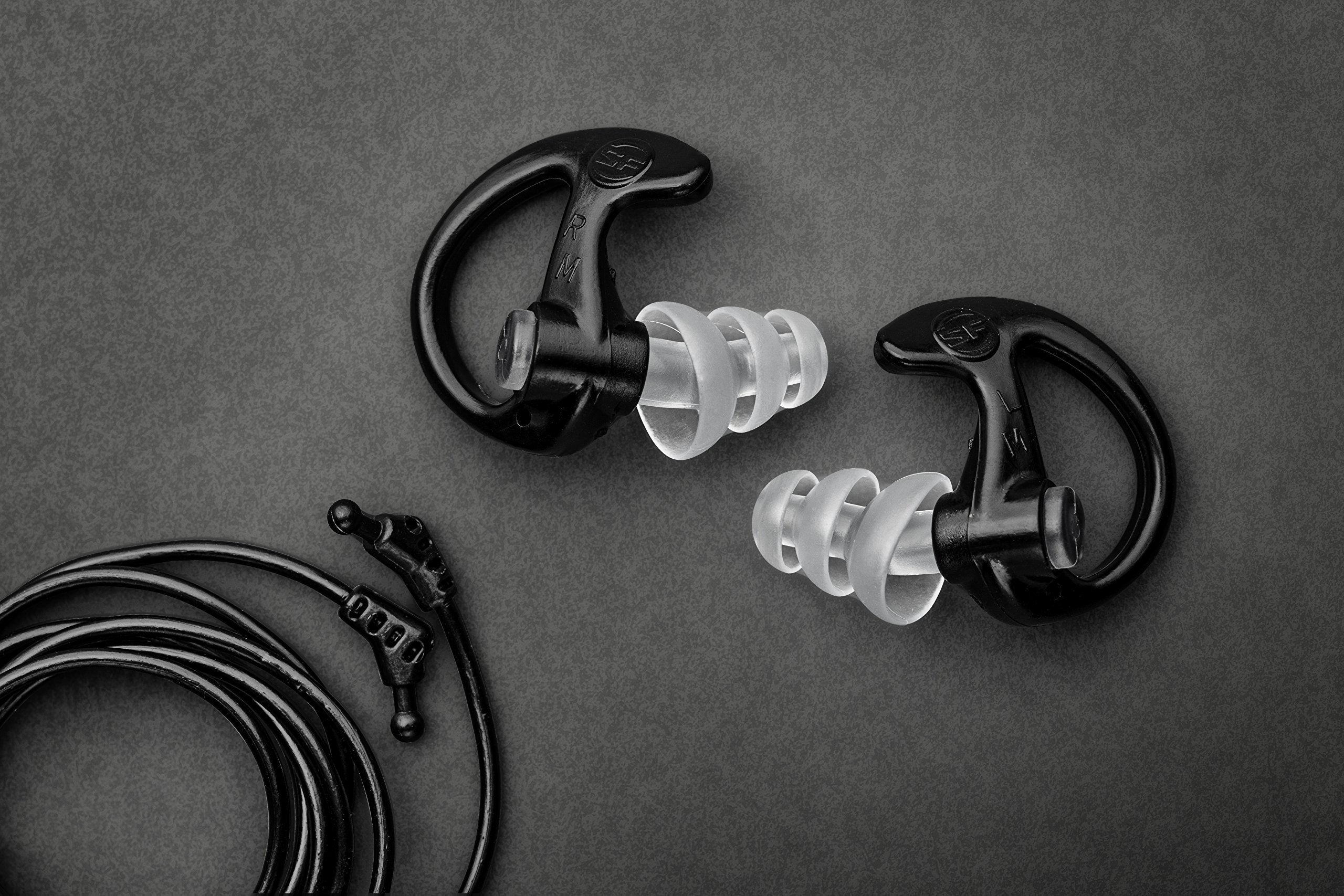 SureFire EP5 Sonic Defenders Max Full-Block Earplugs - Triple Flanged Reusable Hearing Protection for Shooting, Construction & Concerts - Noise Reduction Ear Plugs for Work, Sports & Travel