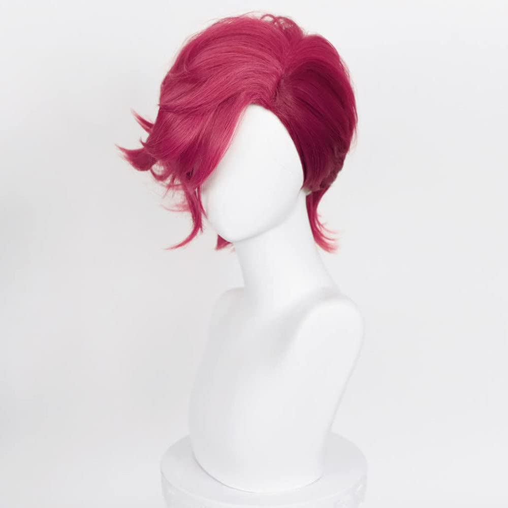LOL Arcane Vi Cosplay Wig - Short Layered Pink Hair for Women & Men | Perfect for Halloween, Cosplay Events, Anime Conventions & Costume Parties