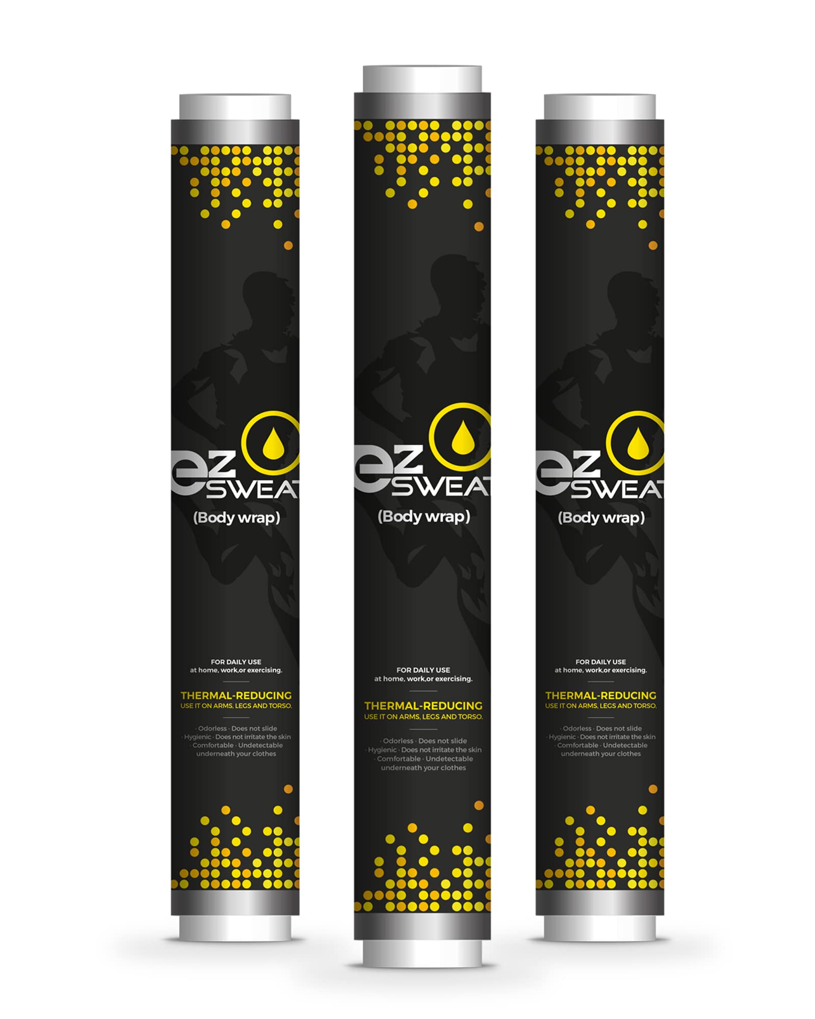 Tecnomed Black Osmotic Plastic Body Wrap for Weight Loss - Workout & Sweat Enhancer Stomach Wrap - Slimming Waist Trainer for Women & Men - Perfect for Gym, Sauna & Postpartum Recovery