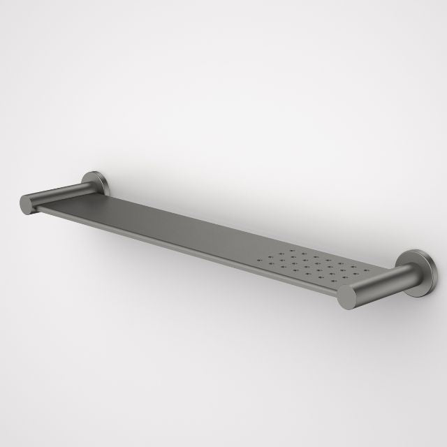 Caroma Liano II Bathroom Shelf - Gunmetal Finish | Wall-Mounted Storage Organizer for Towels & Toiletries | Perfect for Modern Bathrooms & Powder Rooms