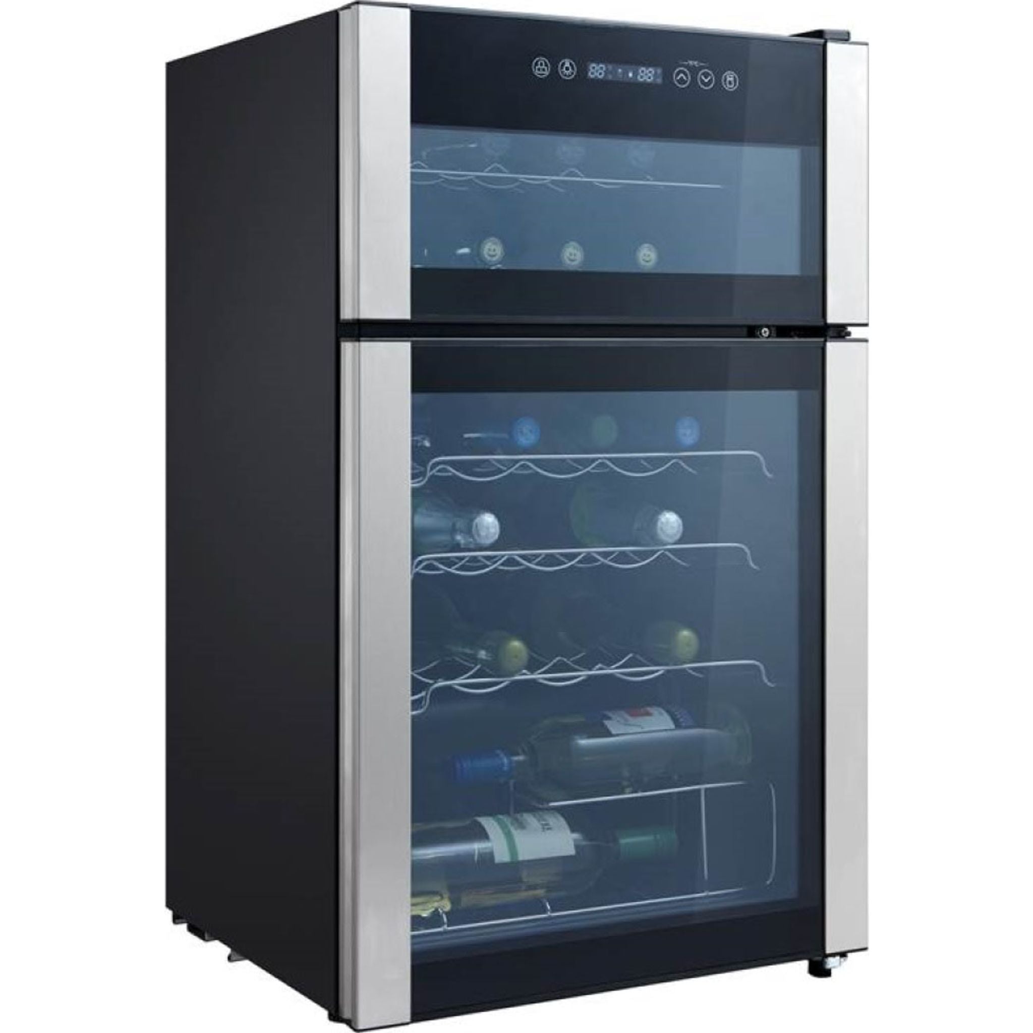 GE Profile 29-Bottle Stainless Steel Wine Cooler Refrigerator - PXR03FLMFSC | Perfect for Home Bars, Restaurants & Wine Cellars