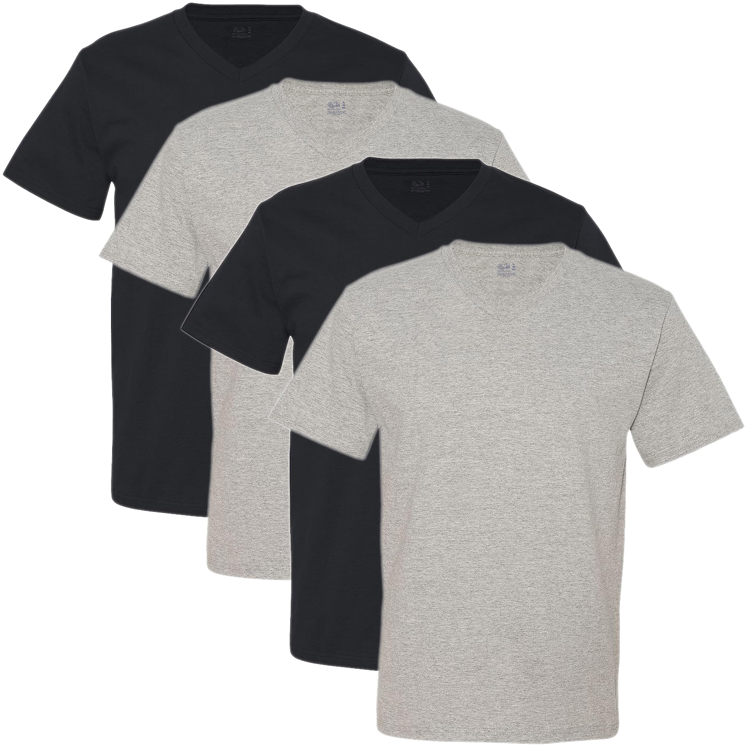 Fruit of the Loom Men's ComfortSoft V-Neck T-Shirts 5-Pack - Breathable Cotton Crew Neck Tees for Casual Wear, Gym & Everyday Use