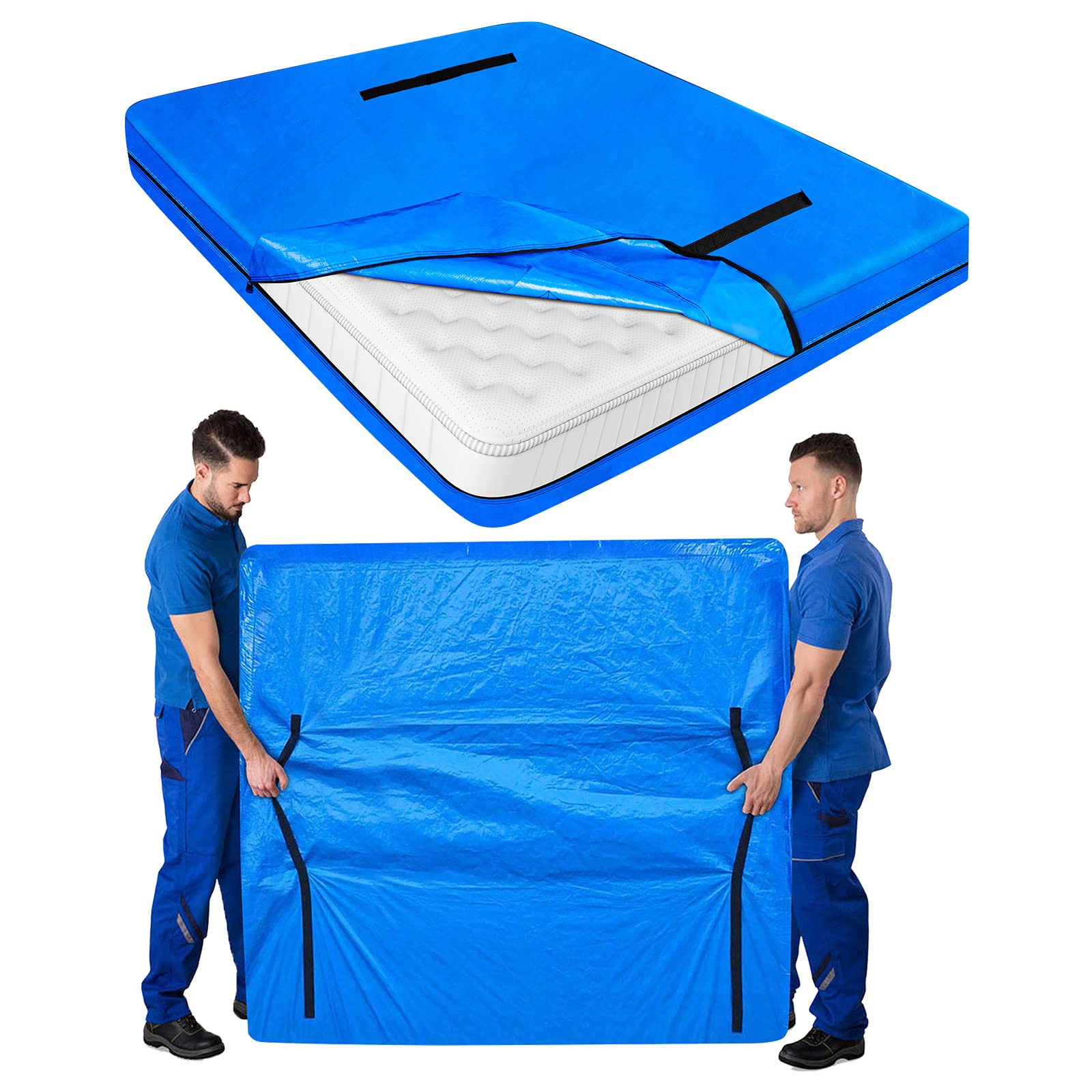 Reusable Waterproof Mattress Bags for Moving & Storage - Twin Size with Handles, Extra Thick & Tearproof Heavy Duty Mattress Cover with Strong Zipper by AQIRUK - Perfect for Home Moves, Storage Protection & Travel