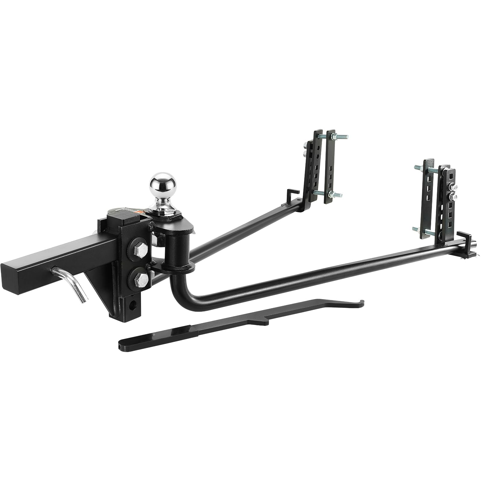 VEOVR 1,000 lbs Weight Distribution Hitch Kit with Sway Control - 2-in Solid Steel Shank & 2-5/16