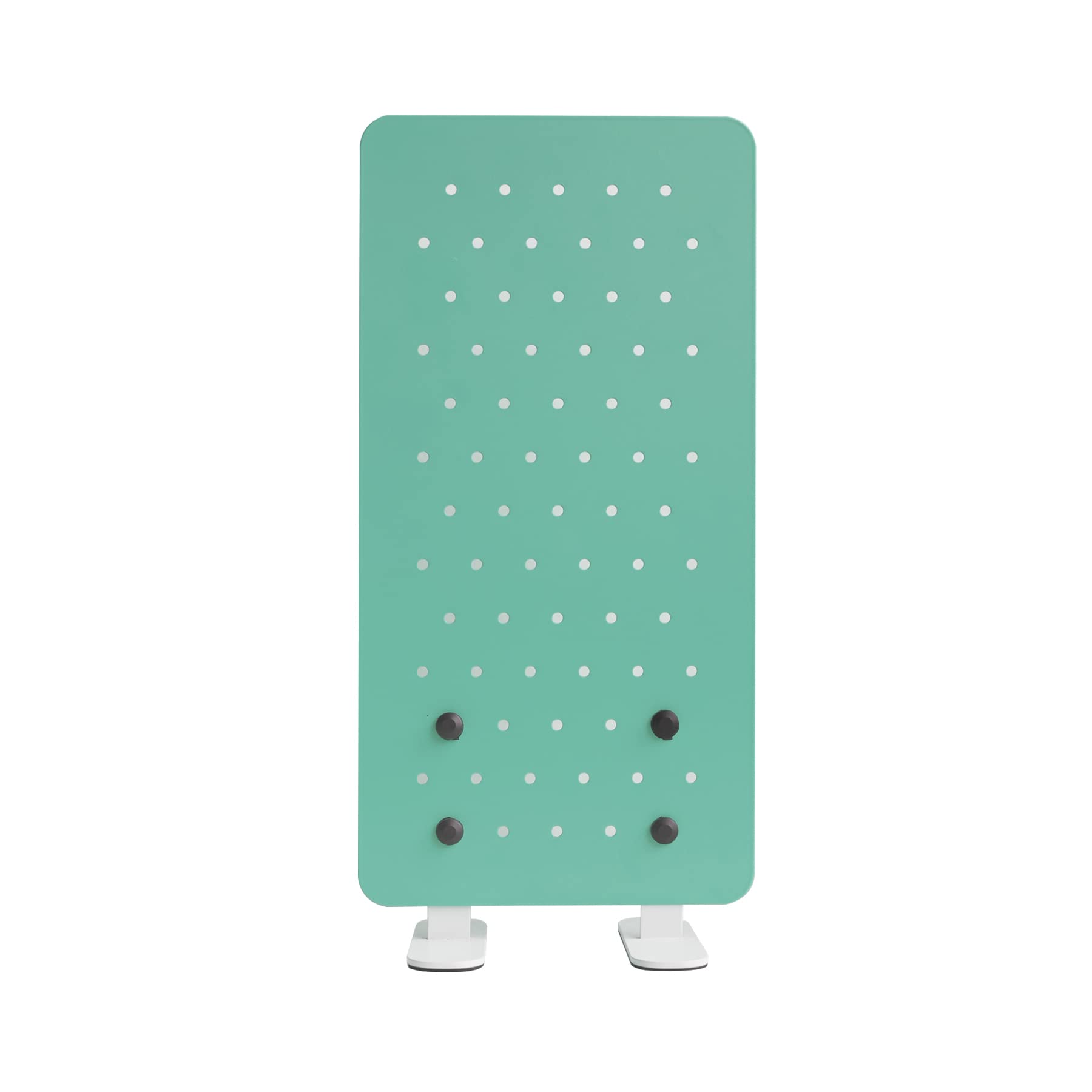 Cute Green Metal Office Pegboard Desk Organizer - TRAUST Desk Top Organizer for Women, Funko Pop Shelf & Craft Storage | Stylish Office Decor & Workspace Organization Accessories for Home & Office Use