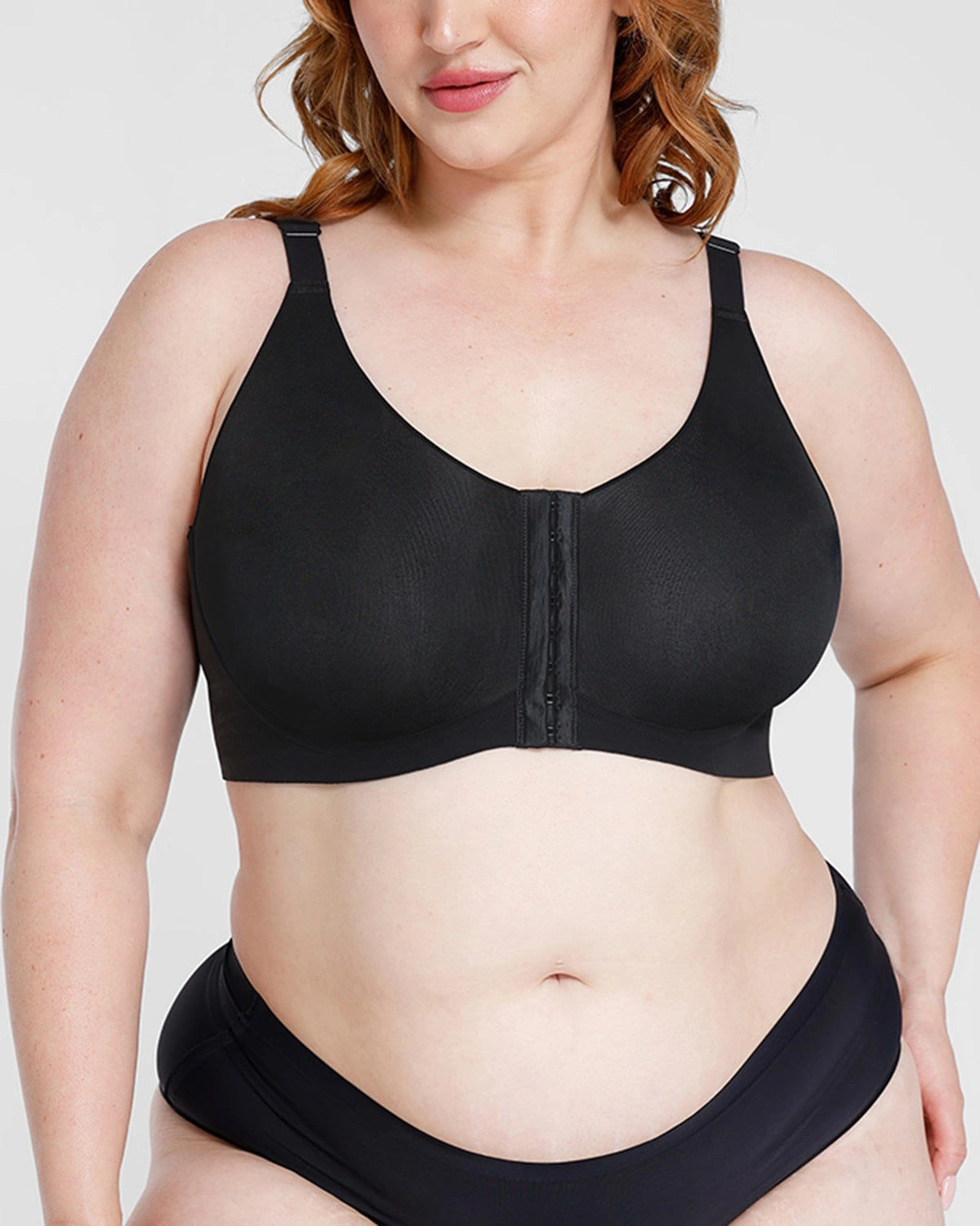 Wireless Front Hook Back Smooth Bra - Comfortable Seamless Support for Yoga, Workouts & Everyday Wear